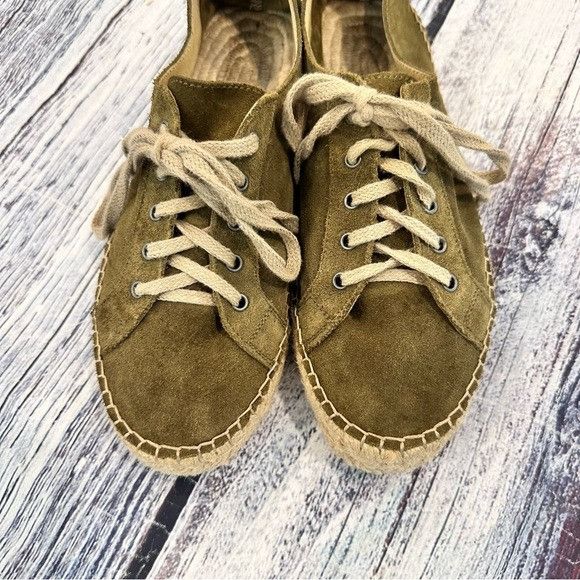 Other ALPARGATUS Olive Suede Women's Espadrille Sneakers Size US 8.5 / IT 38.5 - 3 Thumbnail