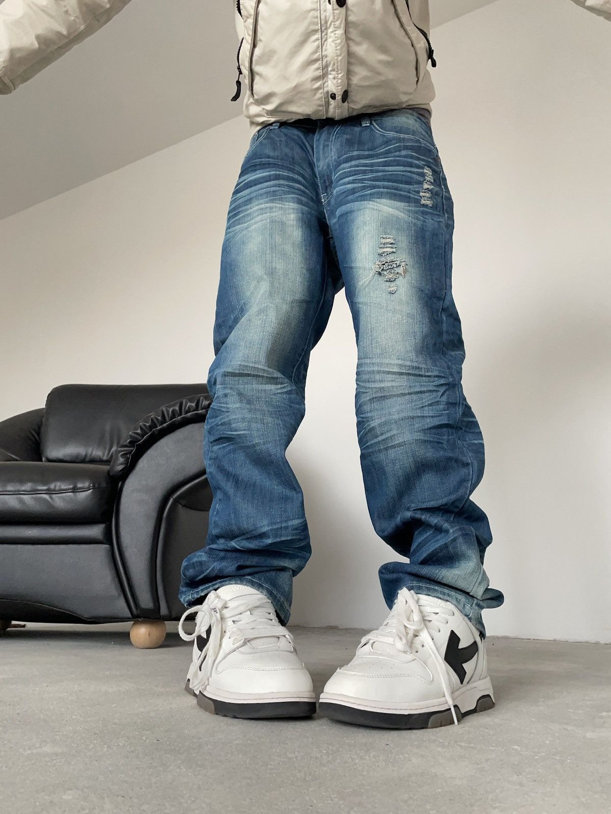 Diesel × Vintage Vintage Diesel distressed jeans buggy Size US 33 - 1 Thumbnail