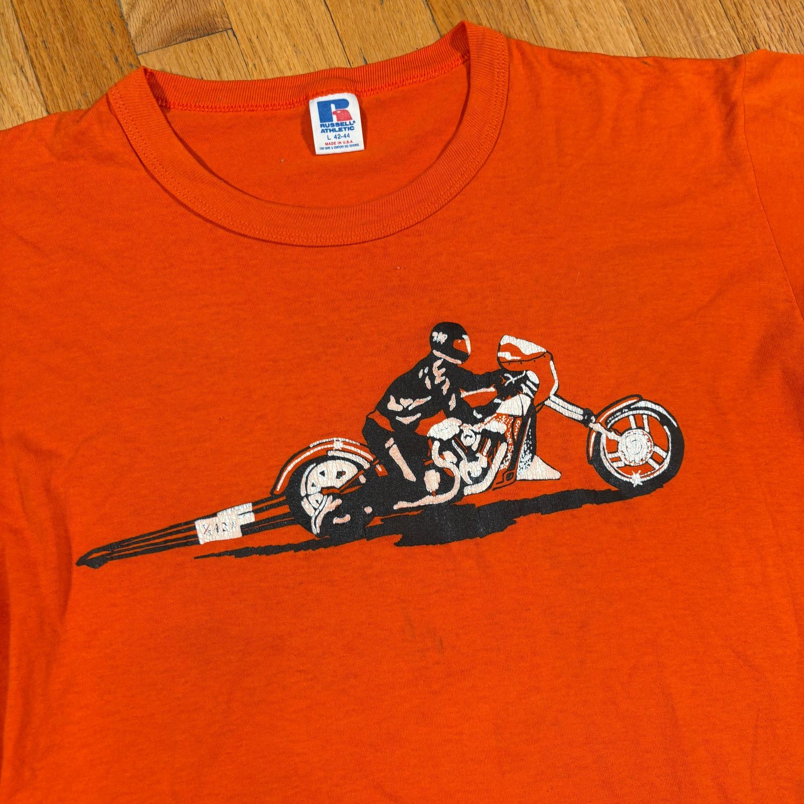 Harley Davidson Vintage 80s Harley Davidson Russel Athletic Tee Kewanee IL Size US L / EU 52-54 / 3 - 4 Thumbnail