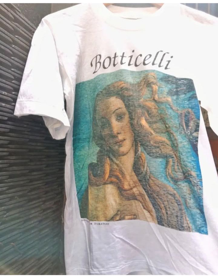 Vintage 80s Art tee Sandro Botticelli M 🌹 Size US M / EU 48-50 / 2 - 2 Thumbnail