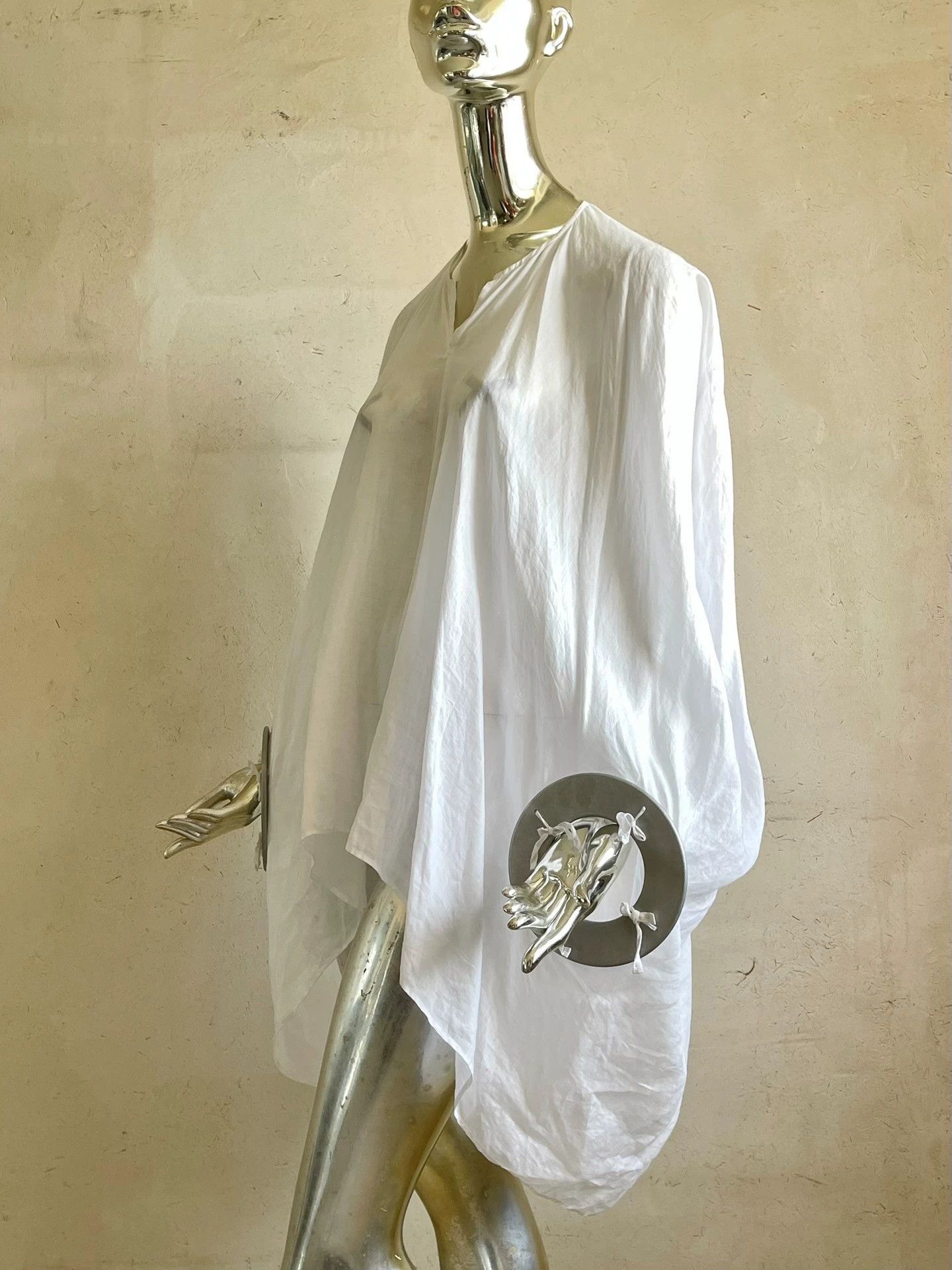 Junya Watanabe Junya Watanabe 2015AD White Metal Ring Top (Detachable) Size XS / US 0-2 / IT 36-38 - 2 Thumbnail