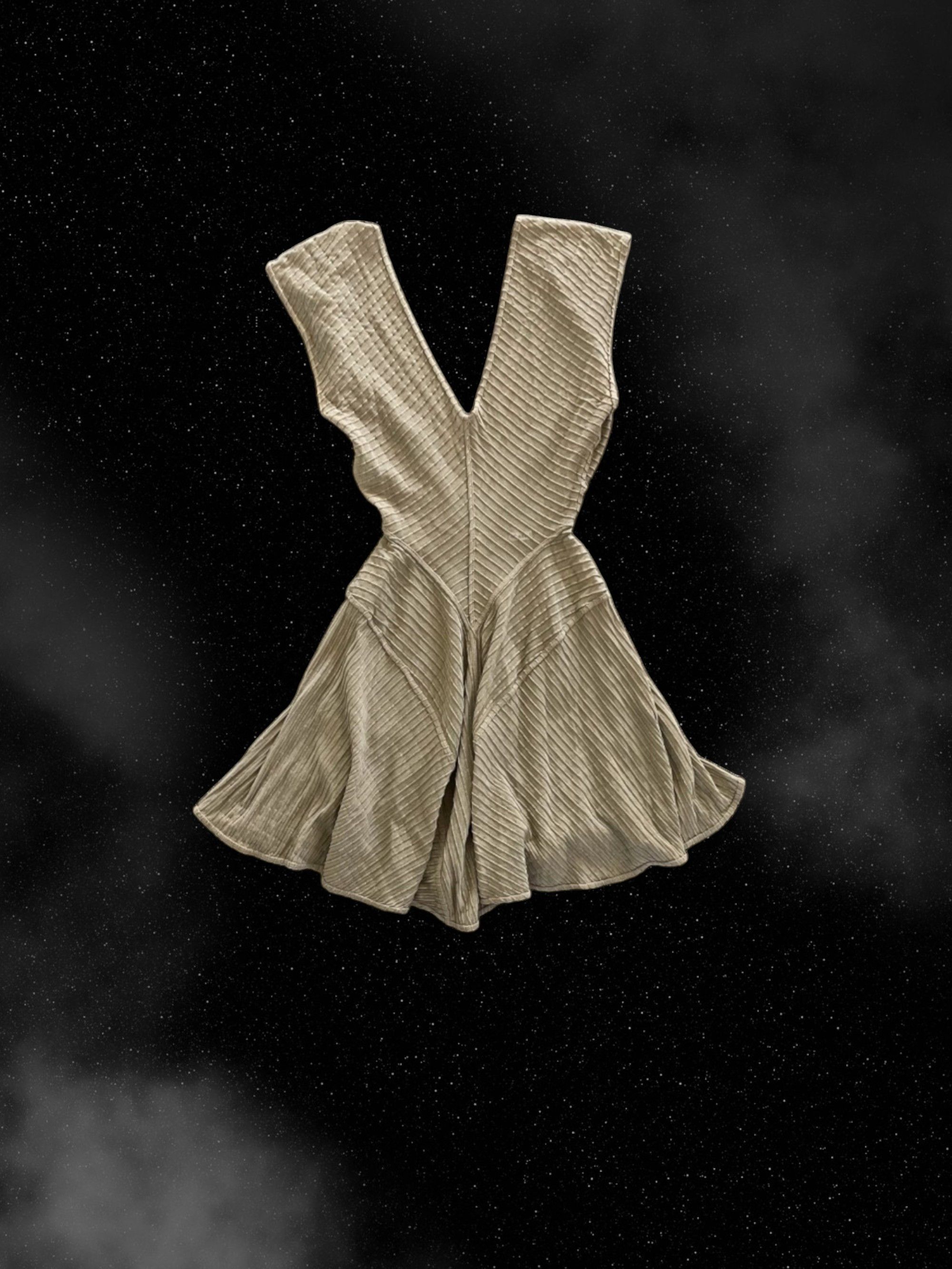 RARE 1989 Alaïa Stretch Knit Fit-and-flare Mini Dress