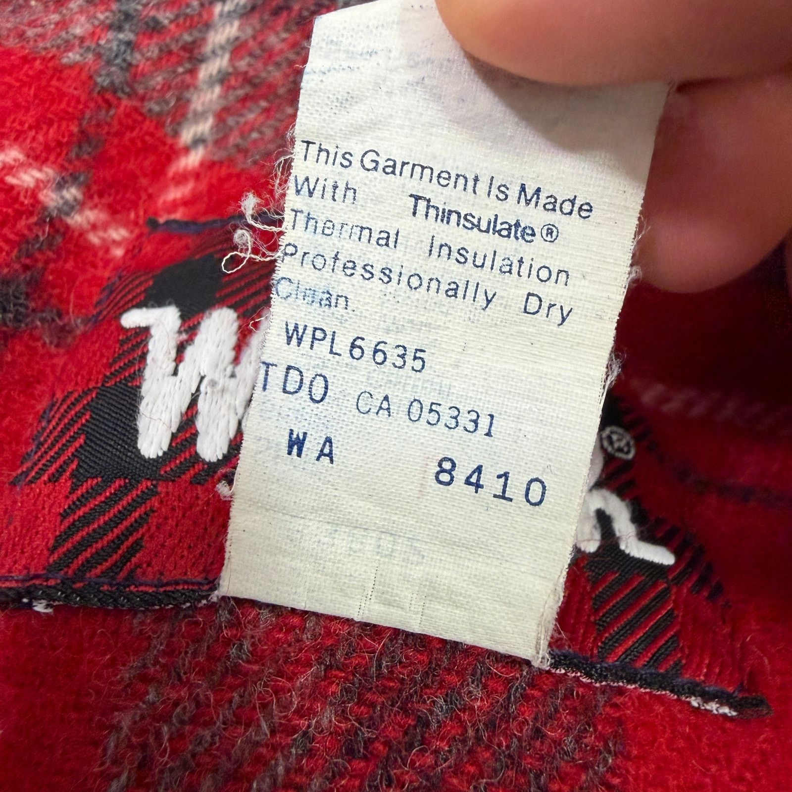 Vintage Vintage Woolrich Jacket Men's Large Gray Wool Flannel Lined Size US L / EU 52-54 / 3 - 7 Thumbnail