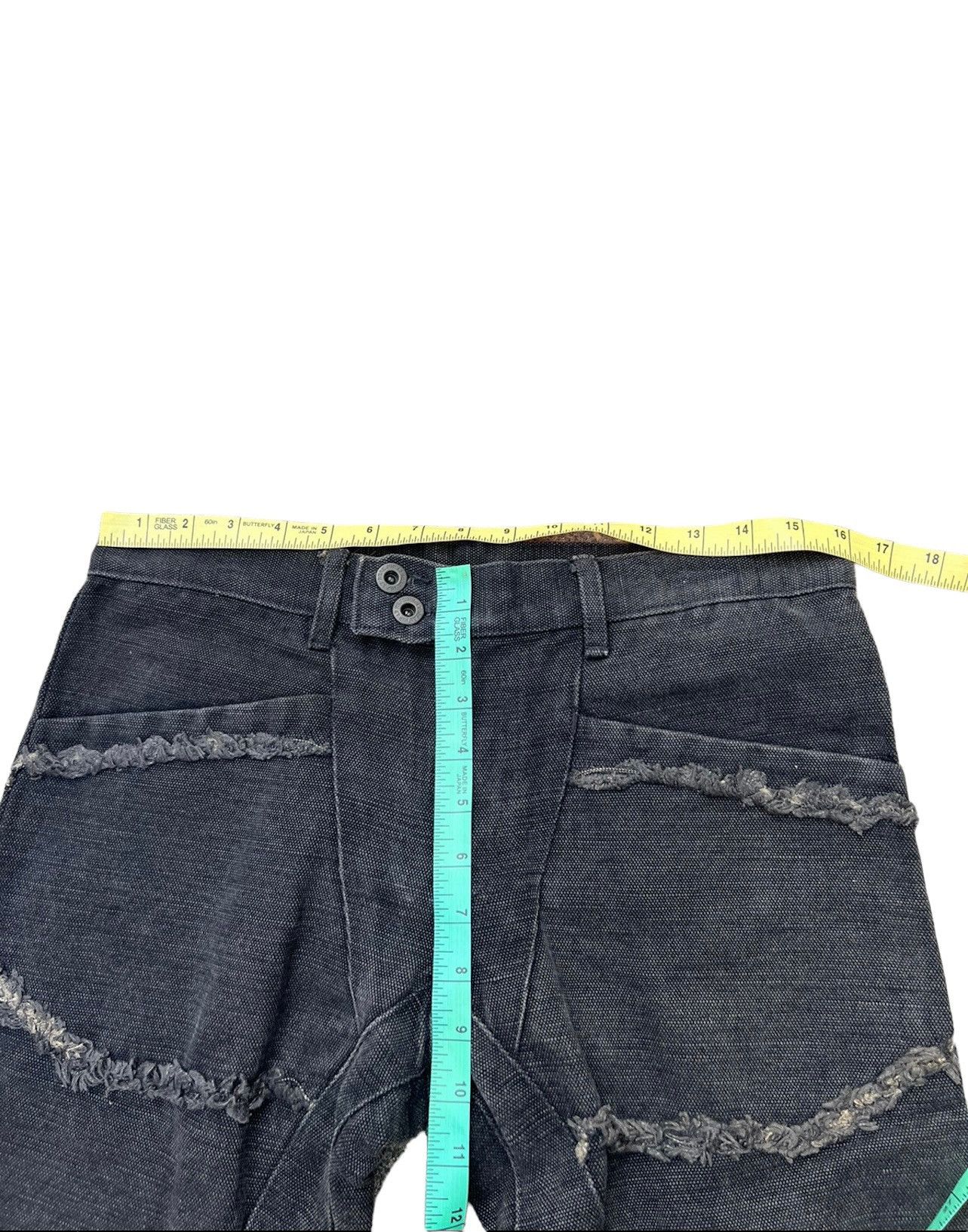 L7 Real Hip L7 REAL HIP Japan Patchwork Thick Faded Black Denim Hagi Size US 31 - 3 Thumbnail