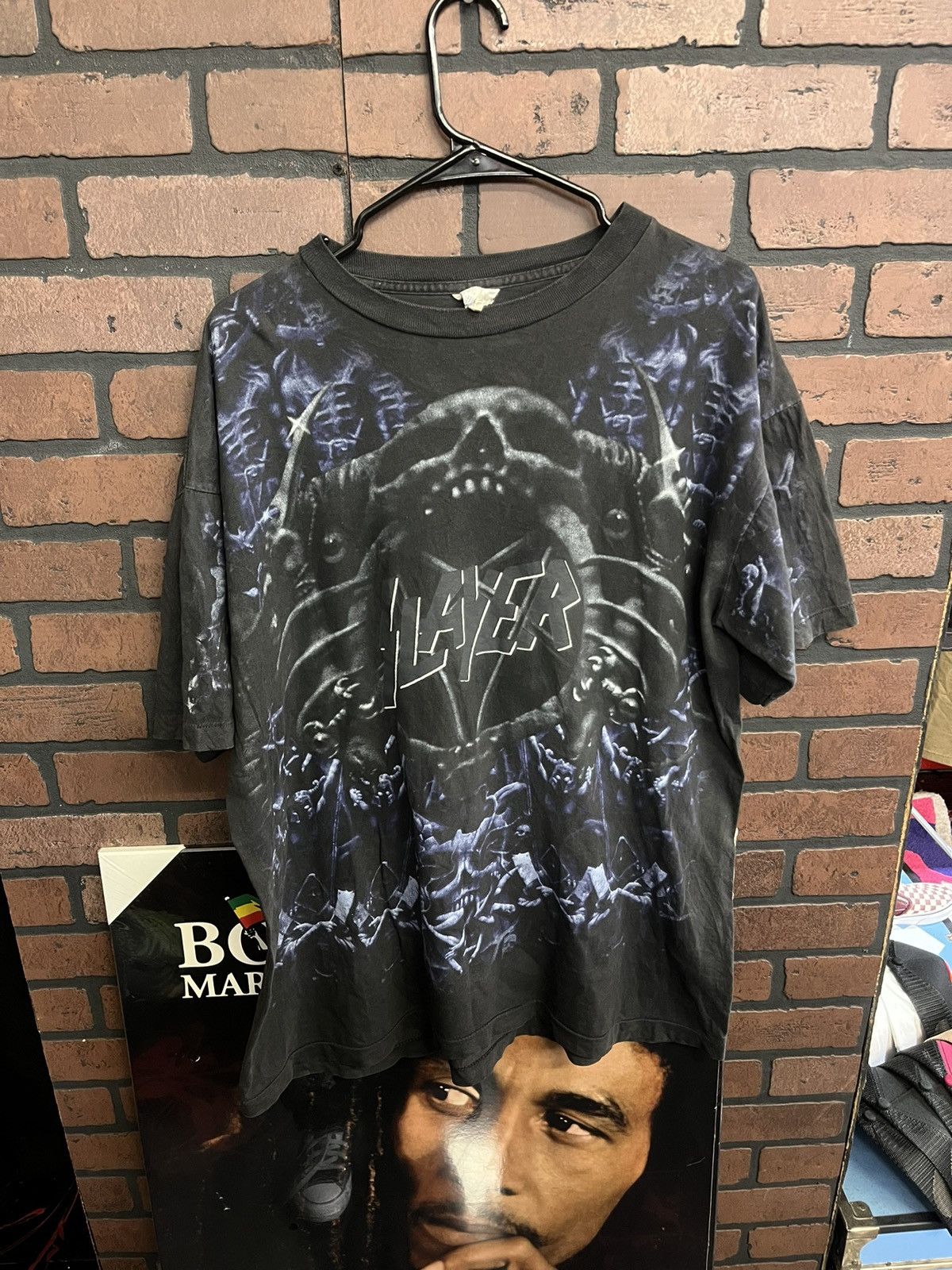 image of Vintage 1996 Slayer Tour Concert 90’S Tee in Black, Men's (Size XL)