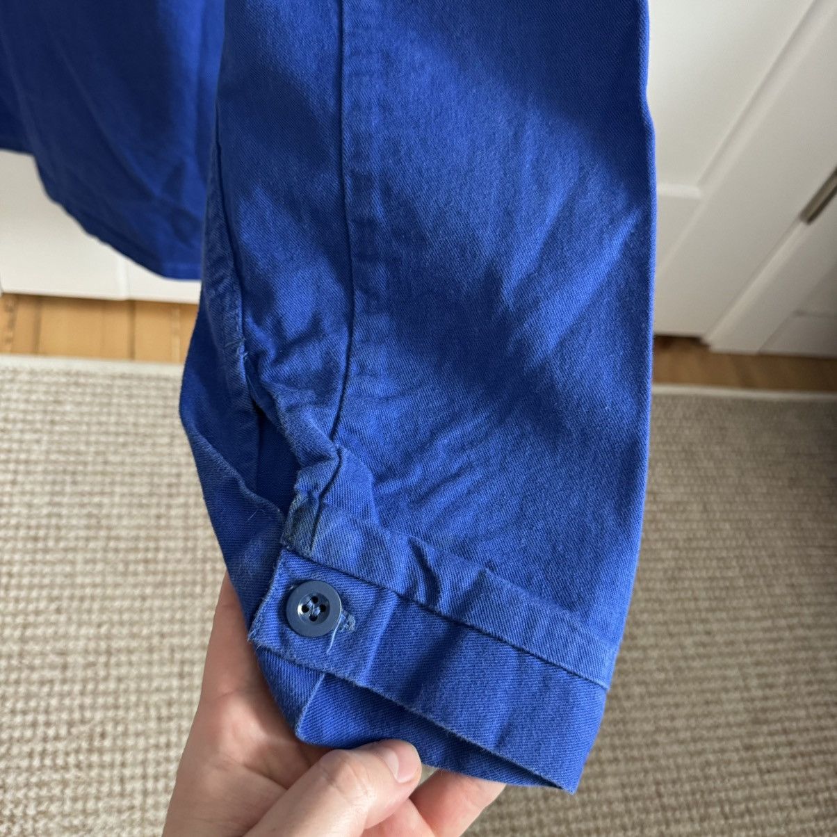 Le Laboureur 80s Work French Faded Two Pockets Sanfor Chore Jacket Size US L / EU 52-54 / 3 - 11 Thumbnail