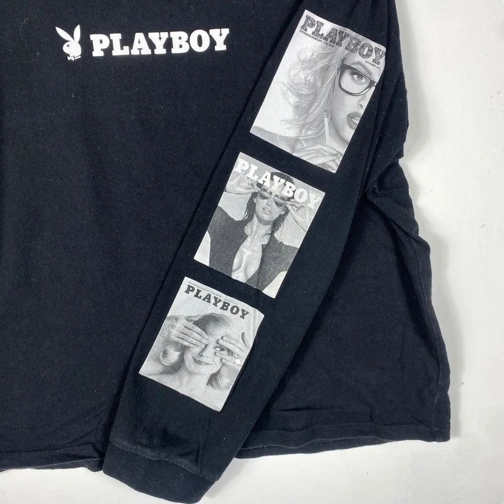 Playboy PLAYBOY Magazine Cover Graphic Long Sleeve Women Tee Shirt Size US L / EU 52-54 / 3 - 4 Thumbnail