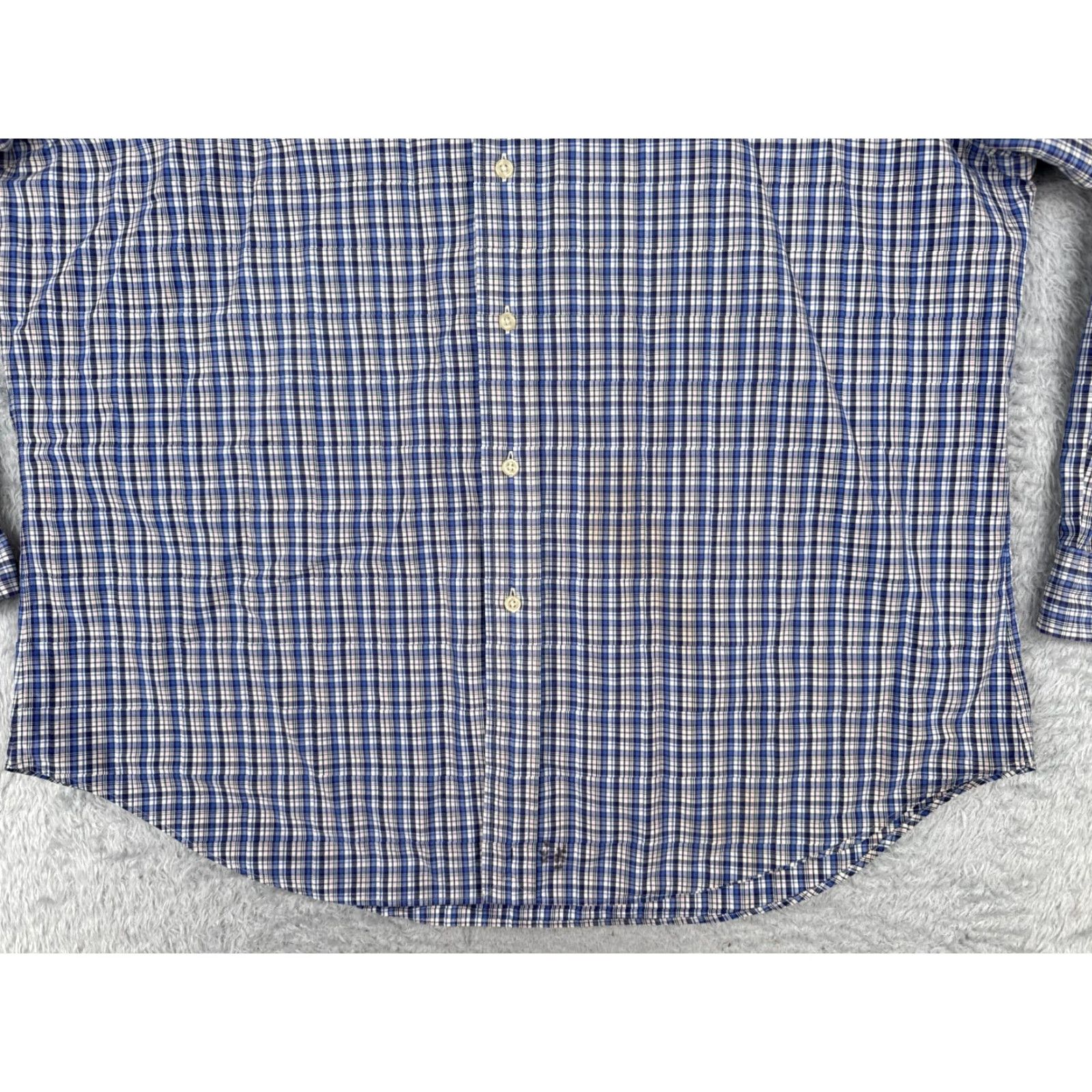 Ralph Lauren Ralph Lauren Shirt Men Plaid Cotton XL Blue Button-Up Long Sleeve Casual Workwear Button-Down Mens Size US XL / EU 56 / 4 - 6 Thumbnail