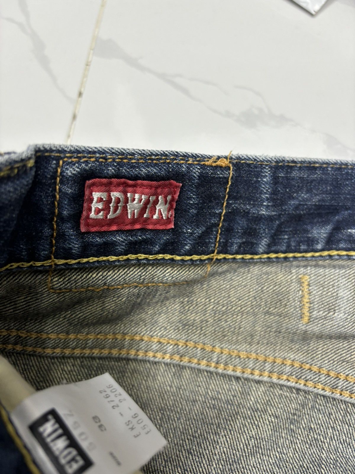 Edwin Vintage Edwin 70s Selvage Buckle Back Distressed Denim Jeans Size US 36 / EU 52 - 10 Thumbnail