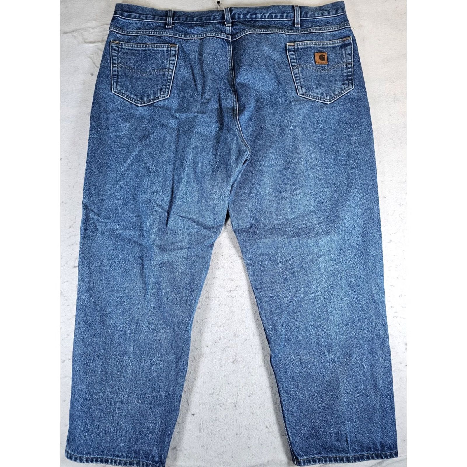 Carhartt VINTAGE Carhartt Jeans Blue Denim B17 DST Relaxed Fit Tapered Leg Workwear Mens Sz 50x30 Size US 34 / EU 50 - 4 Thumbnail