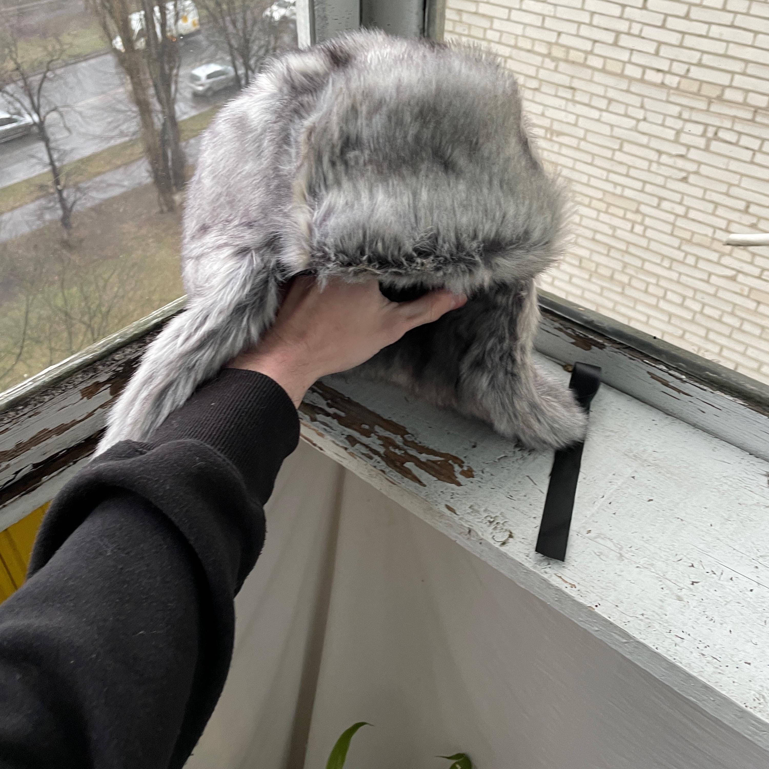 Other Alt Ushanka Fuzzy Trapper Fur Hat y2k streetwear grunge alt Size ONE SIZE - 4 Thumbnail