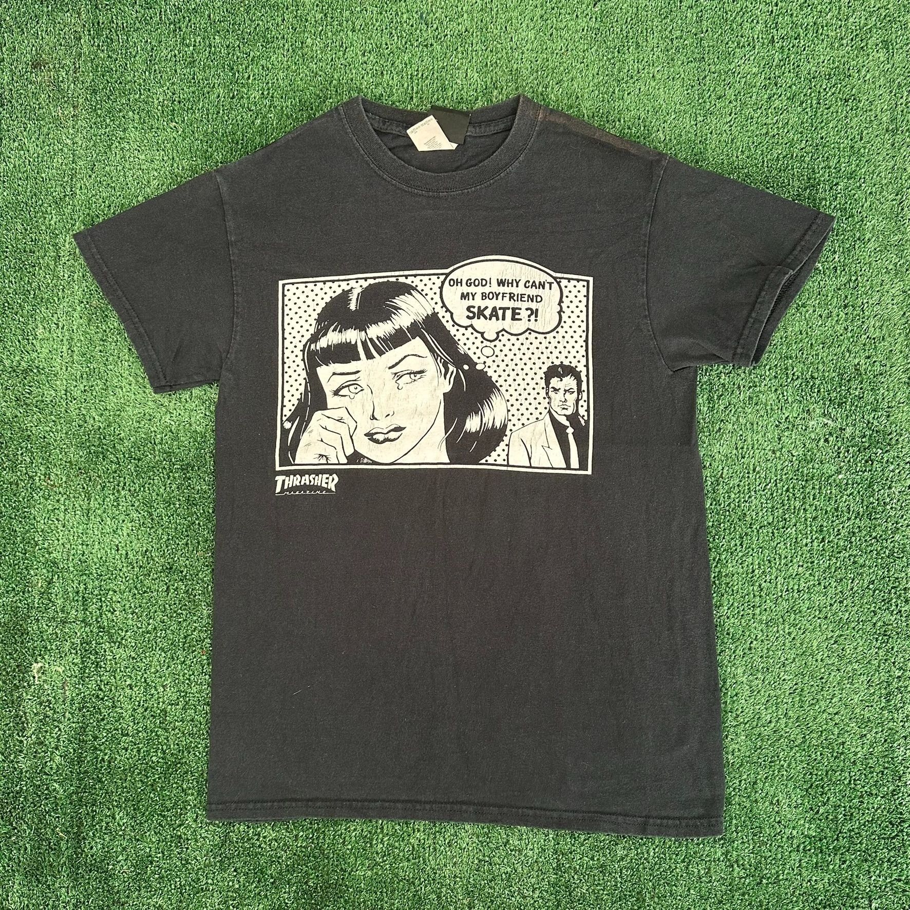 Thrasher Vintage Y2K Thrasher Boyfriend T-Shirt Skater Comic Tee Size US S / EU 44-46 / 1 - 1 Thumbnail