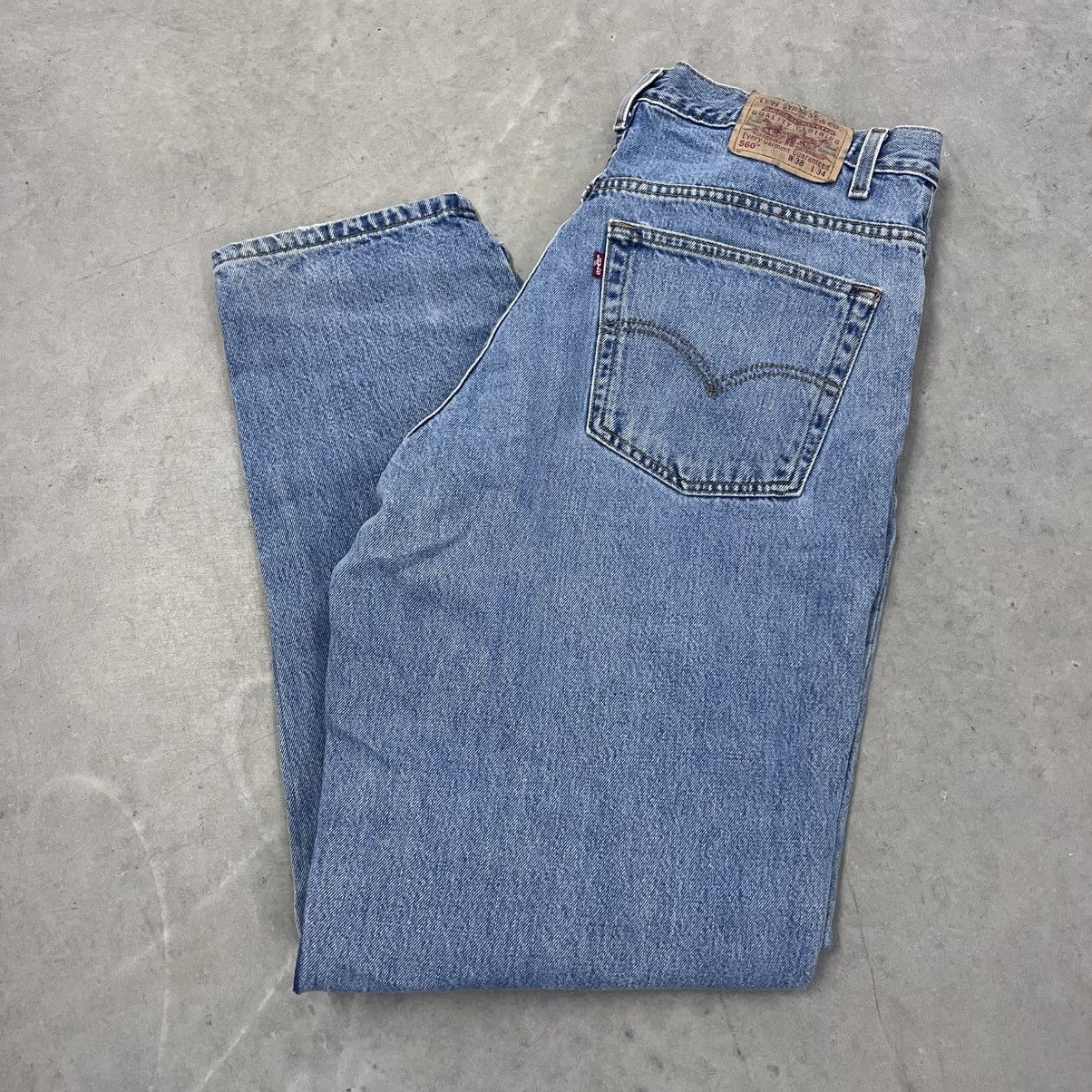 Levi's × Vintage CRAZY Vintage 90's Levi's 560 Baggy 38x34 Skater Denim Jeans Size US 38 / EU 54 - 5 Thumbnail