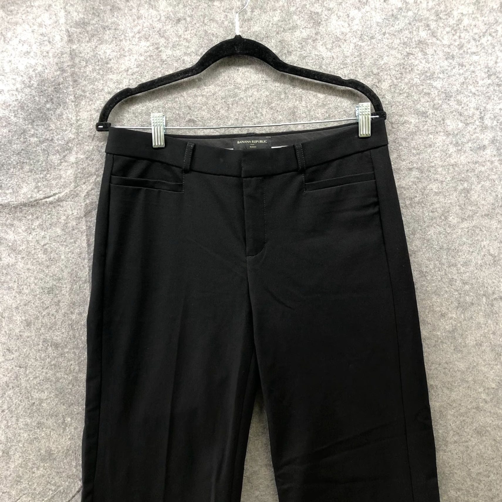 Banana Republic Banana Republic Sloan Dress Pants Womens 6 Black Straight Leg Relaxed Mid Rise Pants Black Womens 6 Straight Leg Dress Pants Preppy Career Office Wear Size 28" / US 6 / IT 42 - 3 Thumbnail