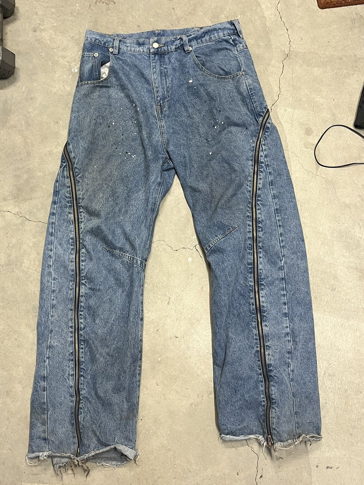 Japanese Brand Paynestar “Heroin” Banana Flare zip denim Size US 36 / EU 52 - 1 Thumbnail