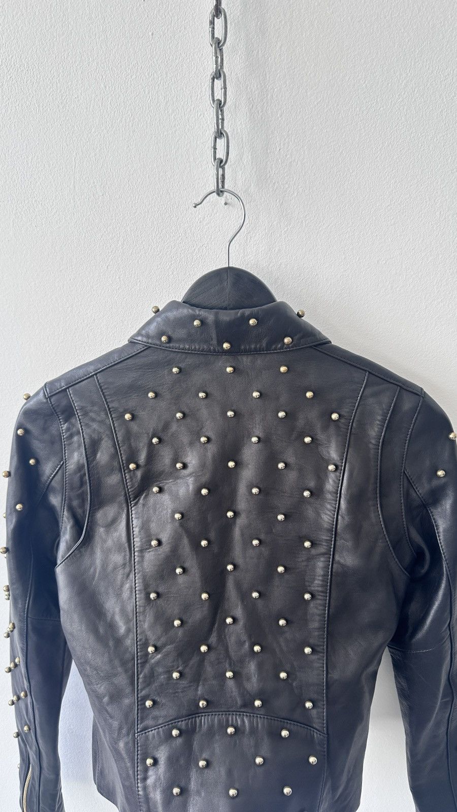 Thomas Wylde Thomas Wylde Studded Leather Biker Jacket Black Lambskin Size XS / US 0-2 / IT 36-38 - 11 Thumbnail