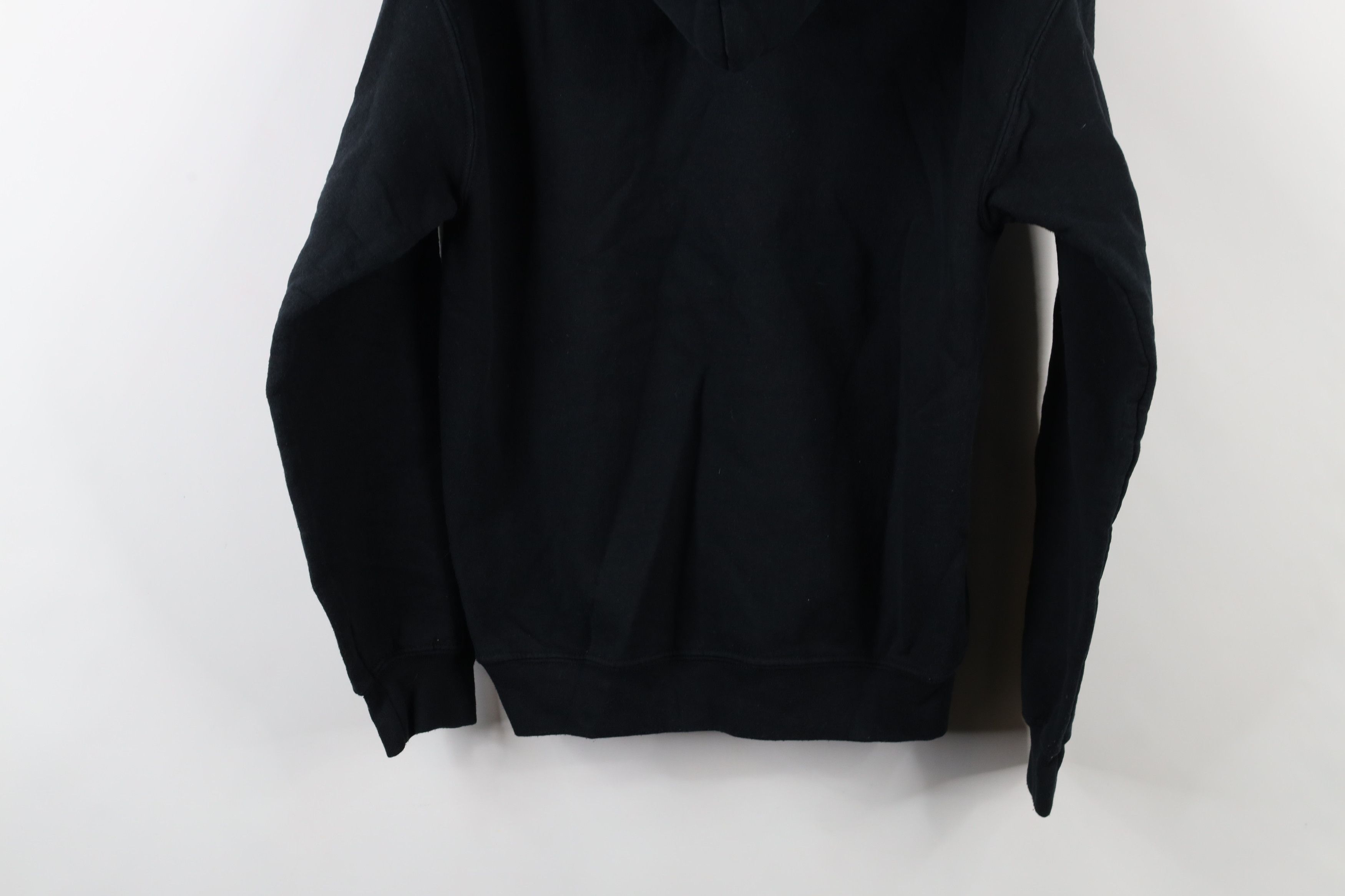 Vintage Vintage 90s Y2K Streetwear Blank Hoodie Sweatshirt Black Size US S / EU 44-46 / 1 - 12 Thumbnail