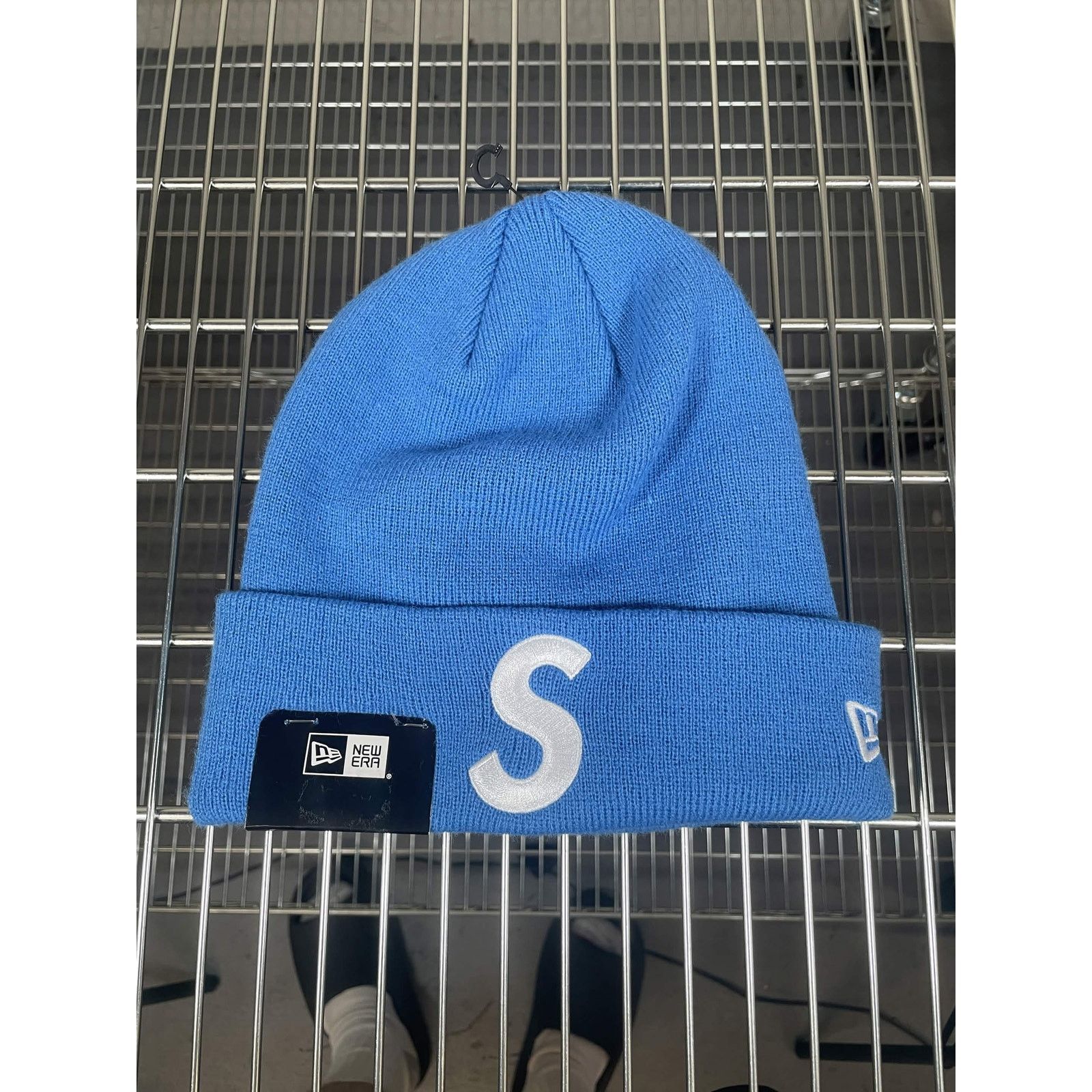 New Era × Supreme Supreme New Era Script Beanie Navy Blue | Grailed