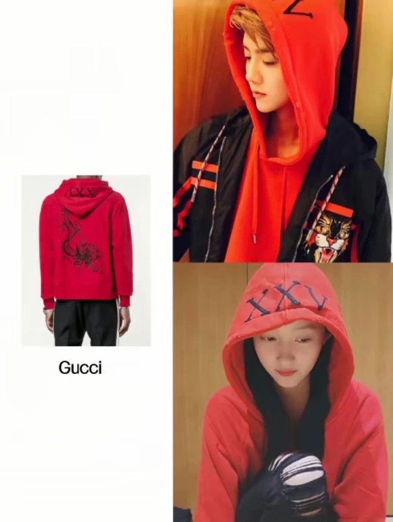 Gucci Gucci Red Embroidered Dragon XXV Hoodie-2506 Size US S / EU 44-46 / 1 - 7 Thumbnail