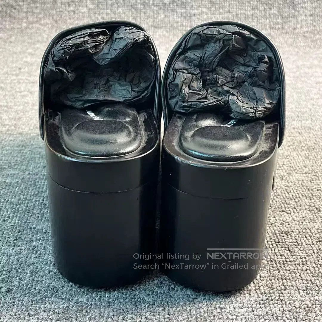 Alexander Wang Alexander Wang Black Logo Closed-Toe Slippers. Size US 4 / IT 34 - 4 Thumbnail