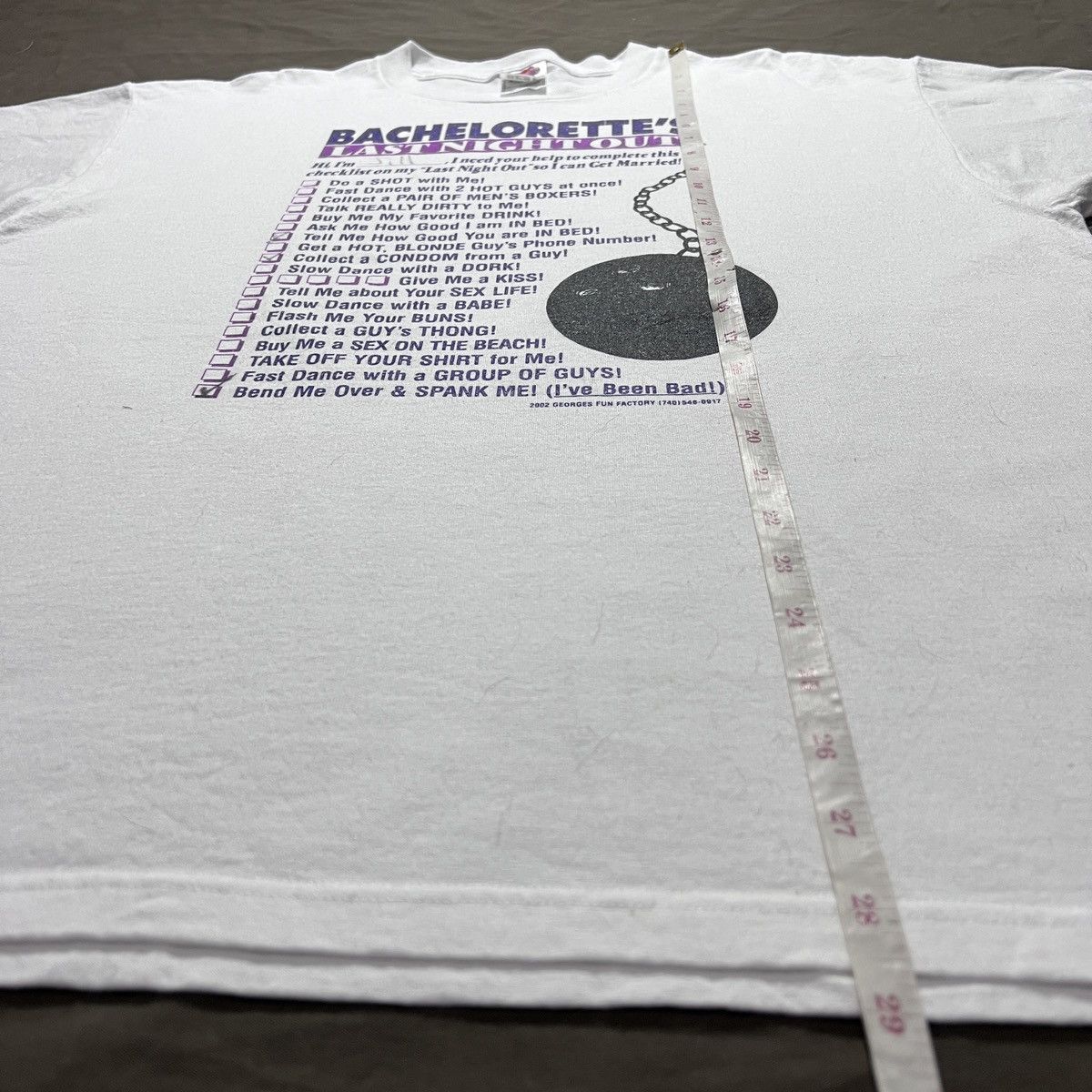 Vintage Y2K Bachelorette's Last Night Out Funny Humor Tee XL Graphic Size US XL / EU 56 / 4 - 7 Thumbnail