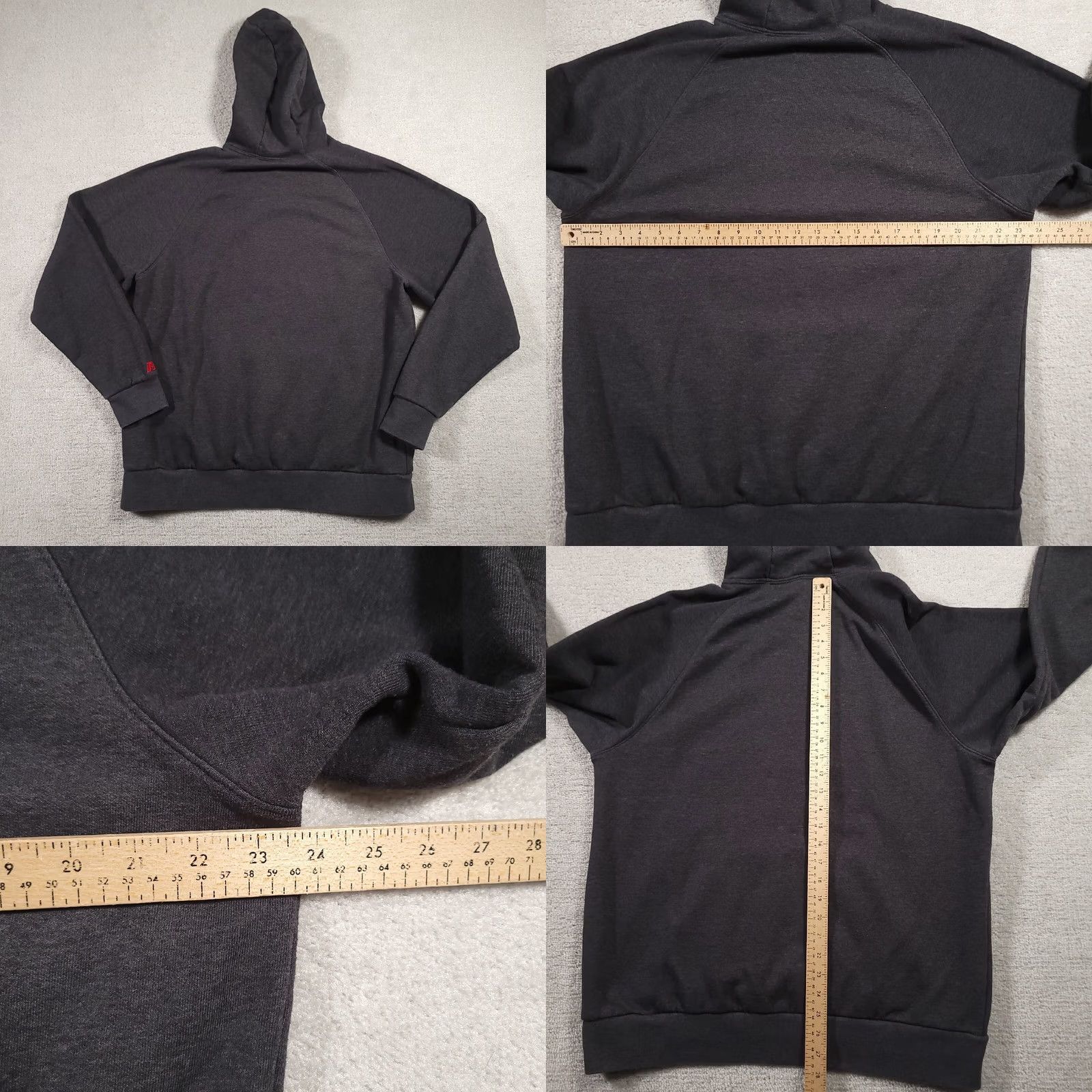 Vintage Russell Premium Fleece Hooded Sweatshirt Adult L Gray Hoodie Size US L / EU 52-54 / 3 - 8 Thumbnail