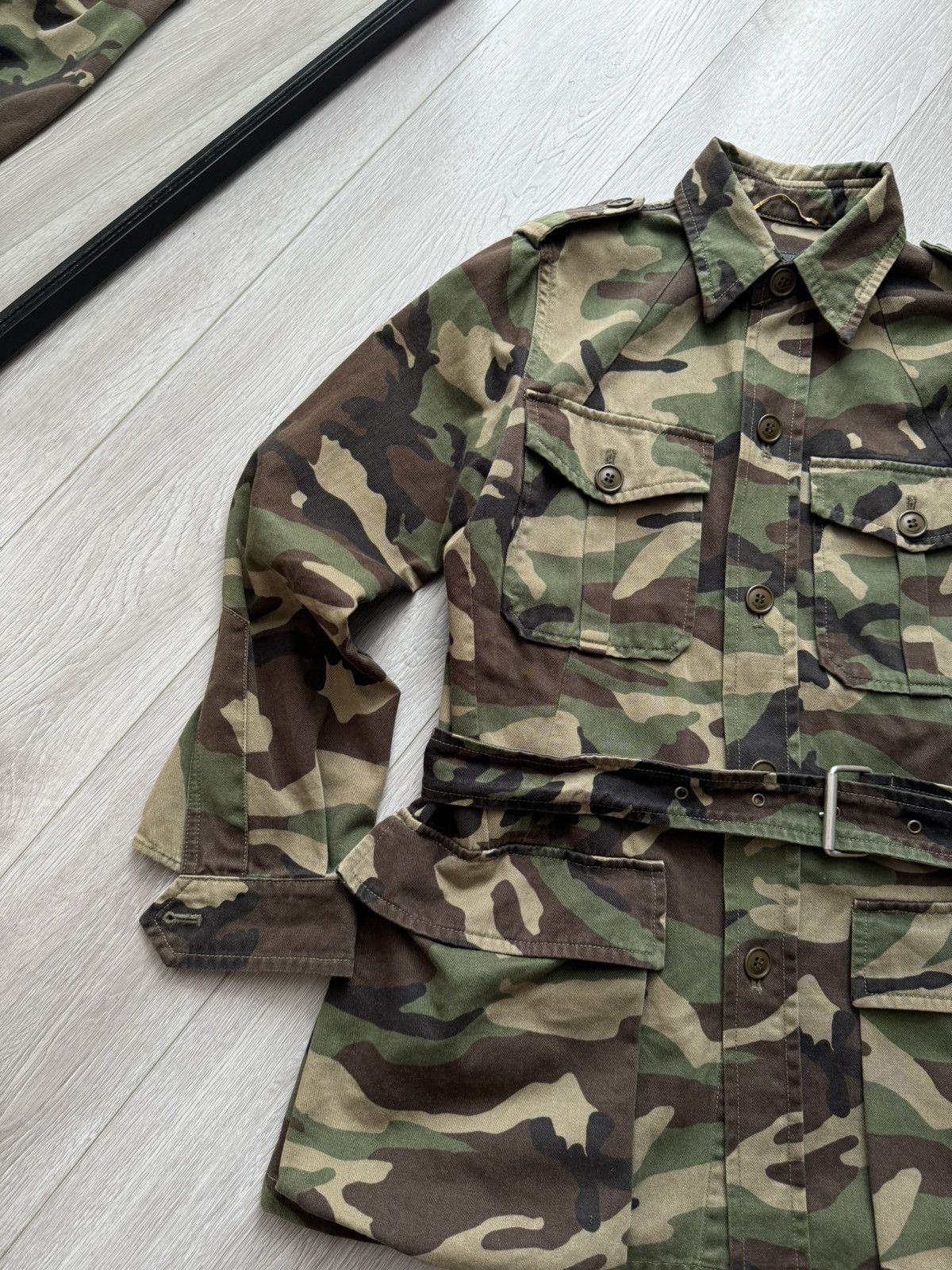 Saint Laurent Paris Saint Laurent “Love” Camo Trench Coat Jacket Size S / US 4 / IT 40 - 7 Thumbnail