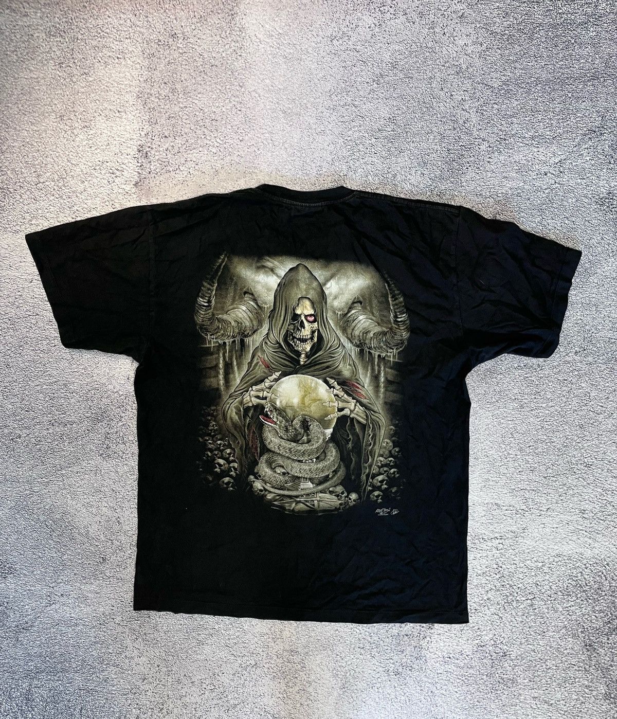 Vintage Rock Eagle Men’s Vintage T- Shirt Big Logo Snake Skull Size US XL / EU 56 / 4 - 6 Thumbnail