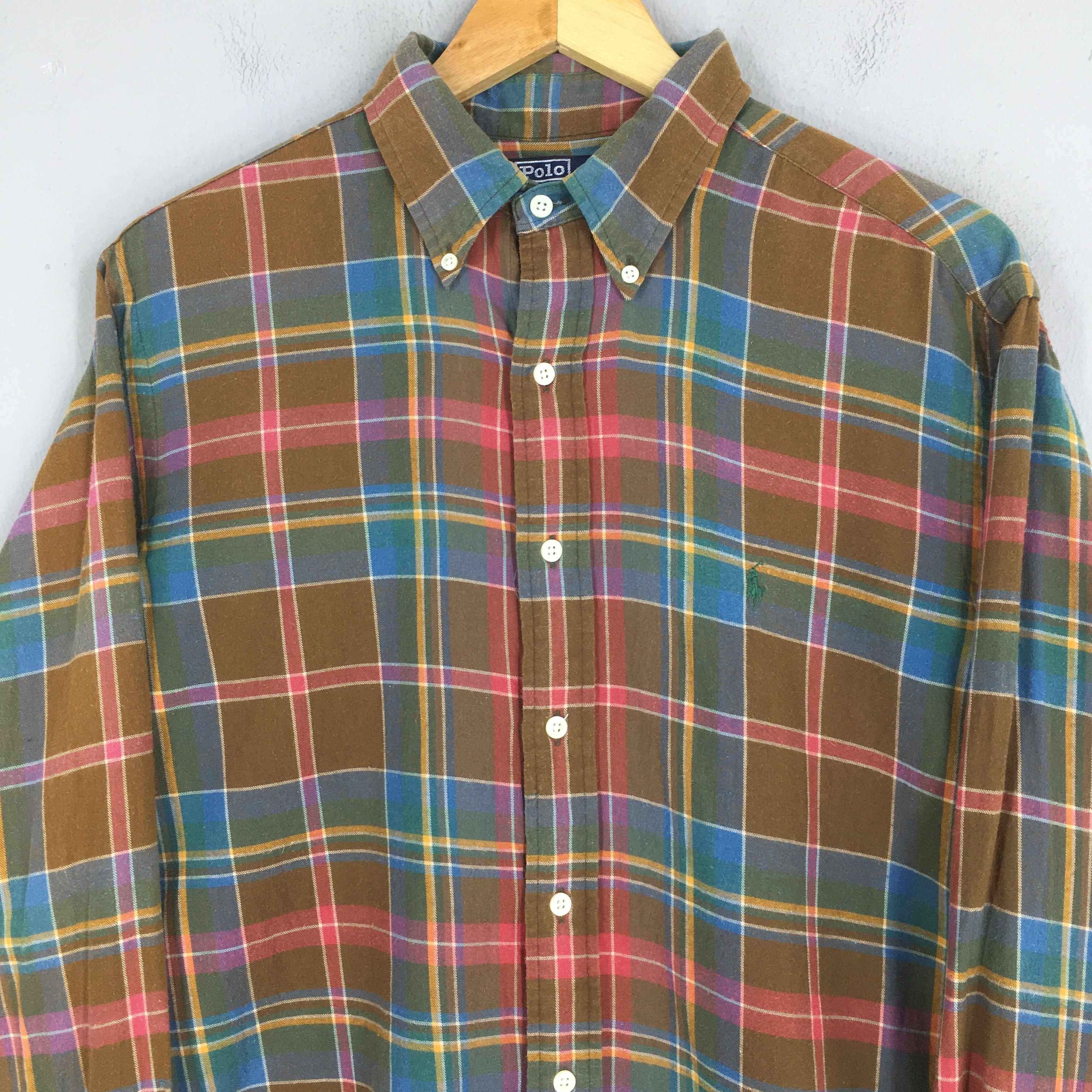 Polo Ralph Lauren Vintage Polo Ralph Lauren Checkered Flannel Shirt Large Size US L / EU 52-54 / 3 - 2 Thumbnail