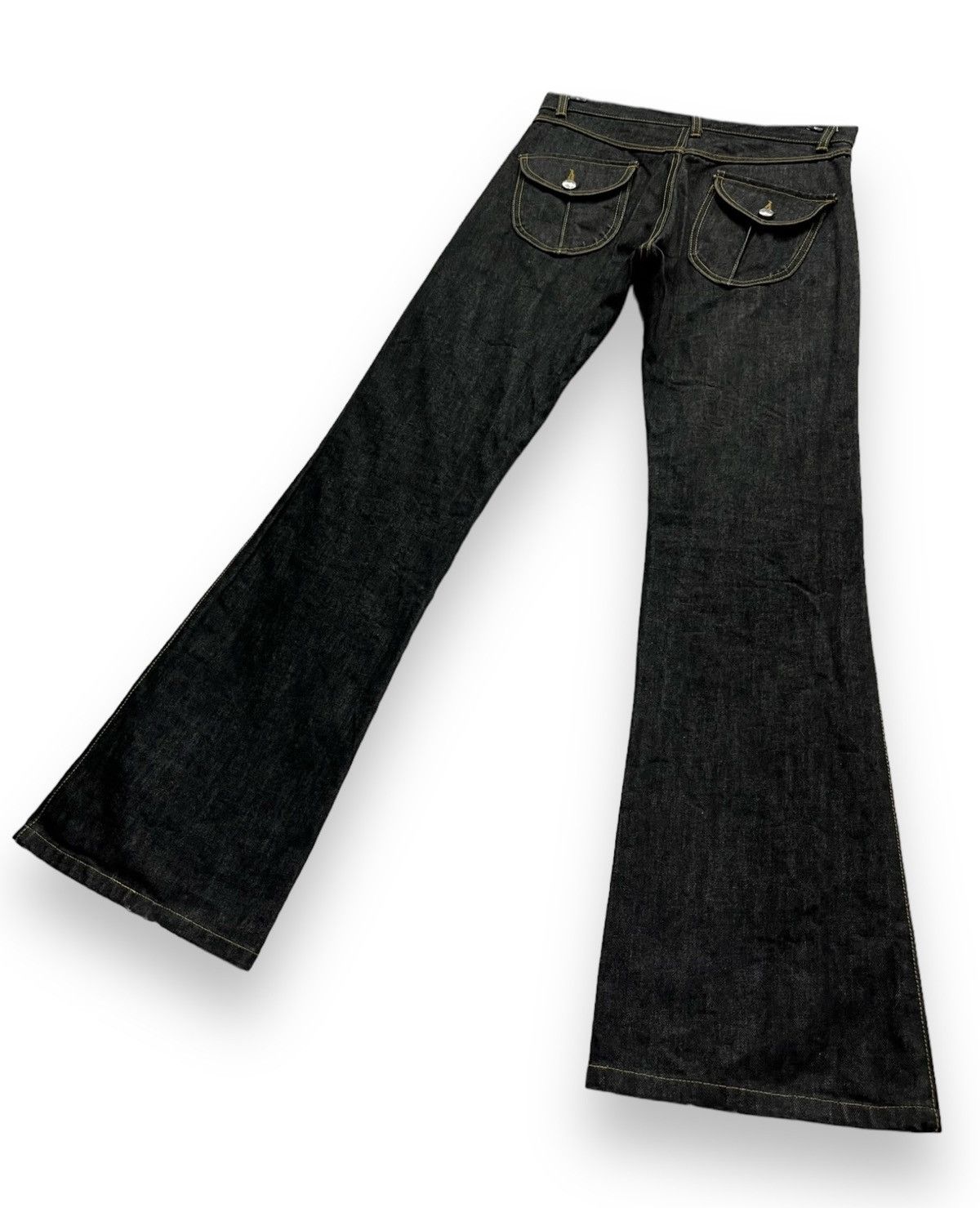 Katharine Hamnett London 🔥KATHARINE HAMNETT LONDON Ultra Flare Denim Bush Pants Size US 28 / EU 44 - 5 Thumbnail