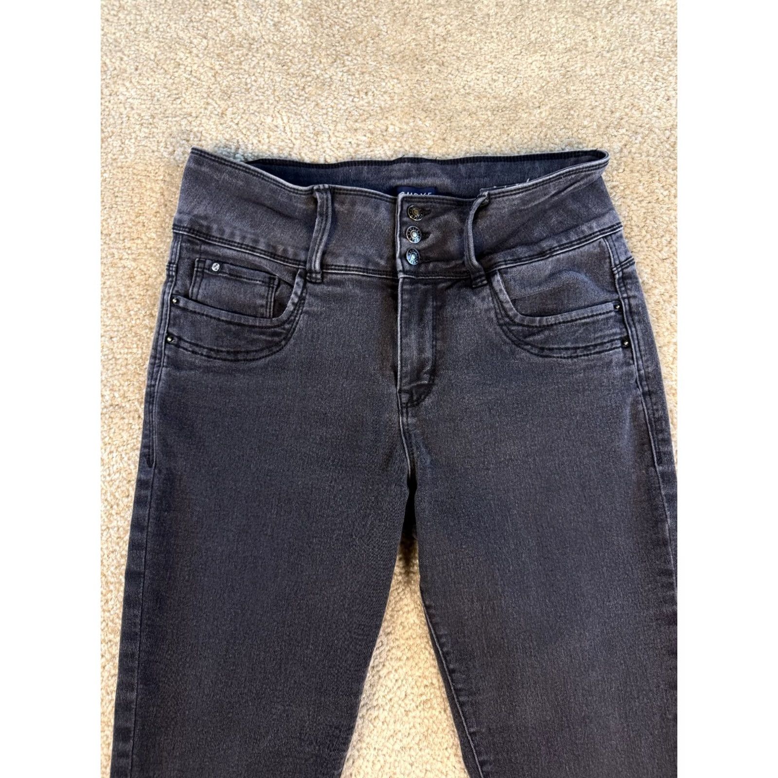Vintage Curve Appeal Jeans Black Curve Creator Skinny High Rise Womens 8/29 Casual Size 30" / US 8 / IT 44 - 2 Thumbnail
