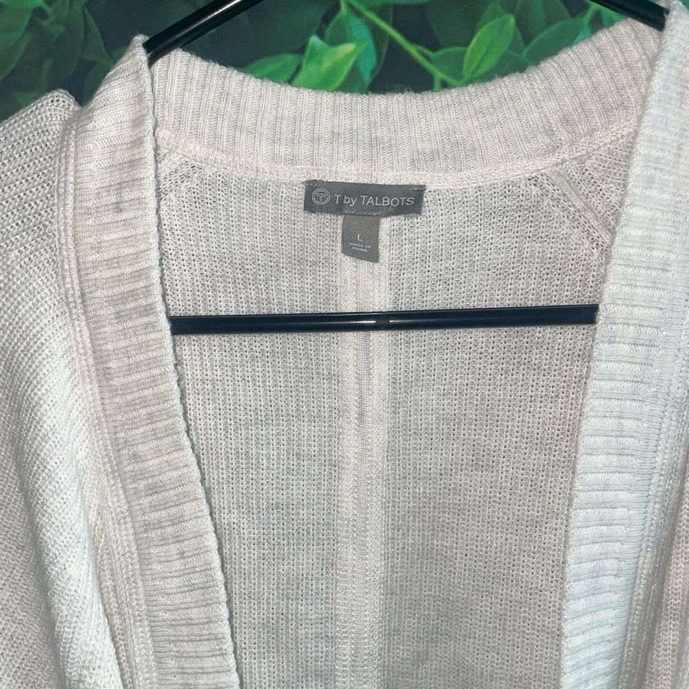 Talbots T by Talbots cream cardigan with waist tie Size L / US 10 / IT 46 - 3 Thumbnail