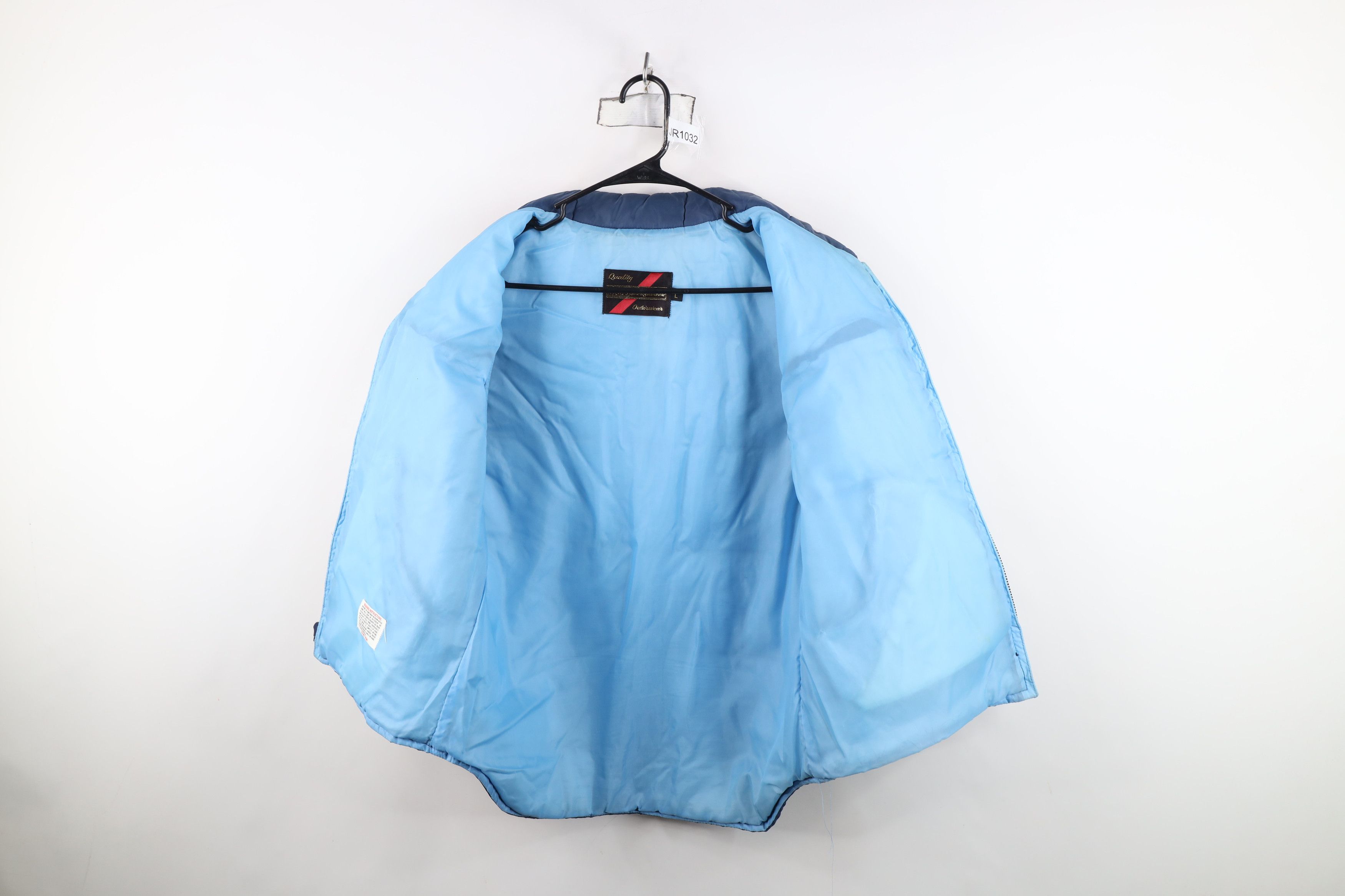 Vintage Vintage 70s Streetwear Full Zip Puffer Vest Jacket Blue Size US L / EU 52-54 / 3 - 8 Thumbnail