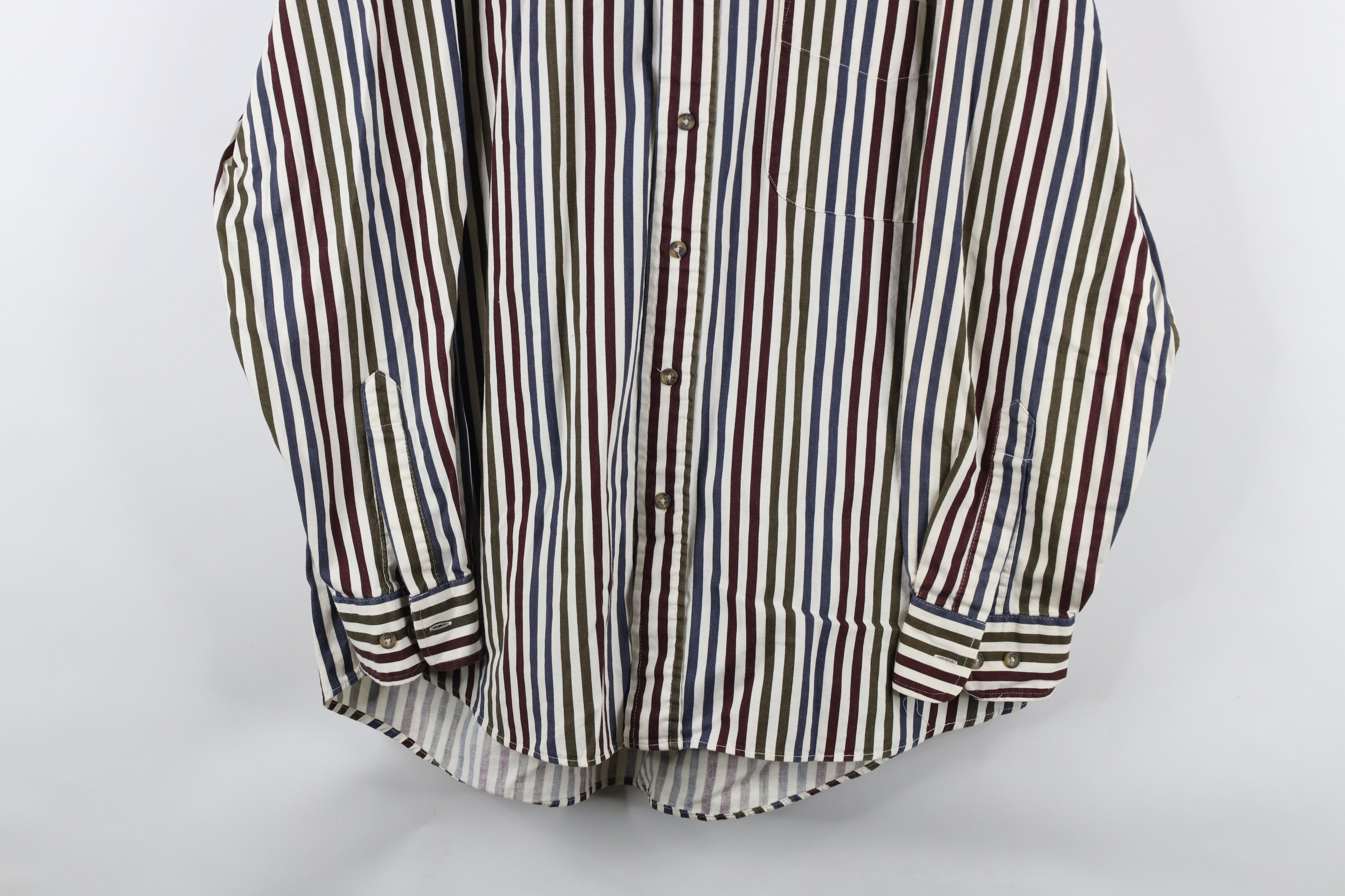Vintage Vintage 90s Streetwear Striped Collared Button Down Shirt Size US L / EU 52-54 / 3 - 3 Thumbnail