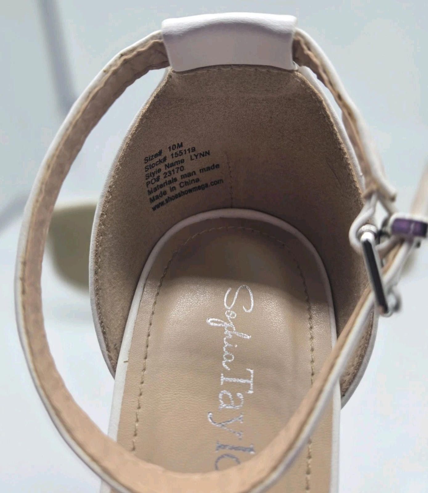 Other Sophia Taylor White Heels Clear Open Toe Style Lynn Sz 10 M Size US 10 / IT 40 - 12 Thumbnail