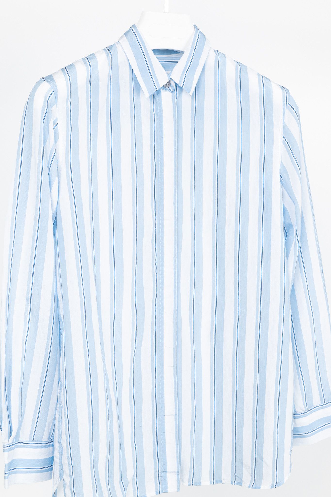 Paul Smith PS Paul Smith Blue & White Striped Buttoned-Back Shirt Size S / US 4 / IT 40 - 3 Thumbnail