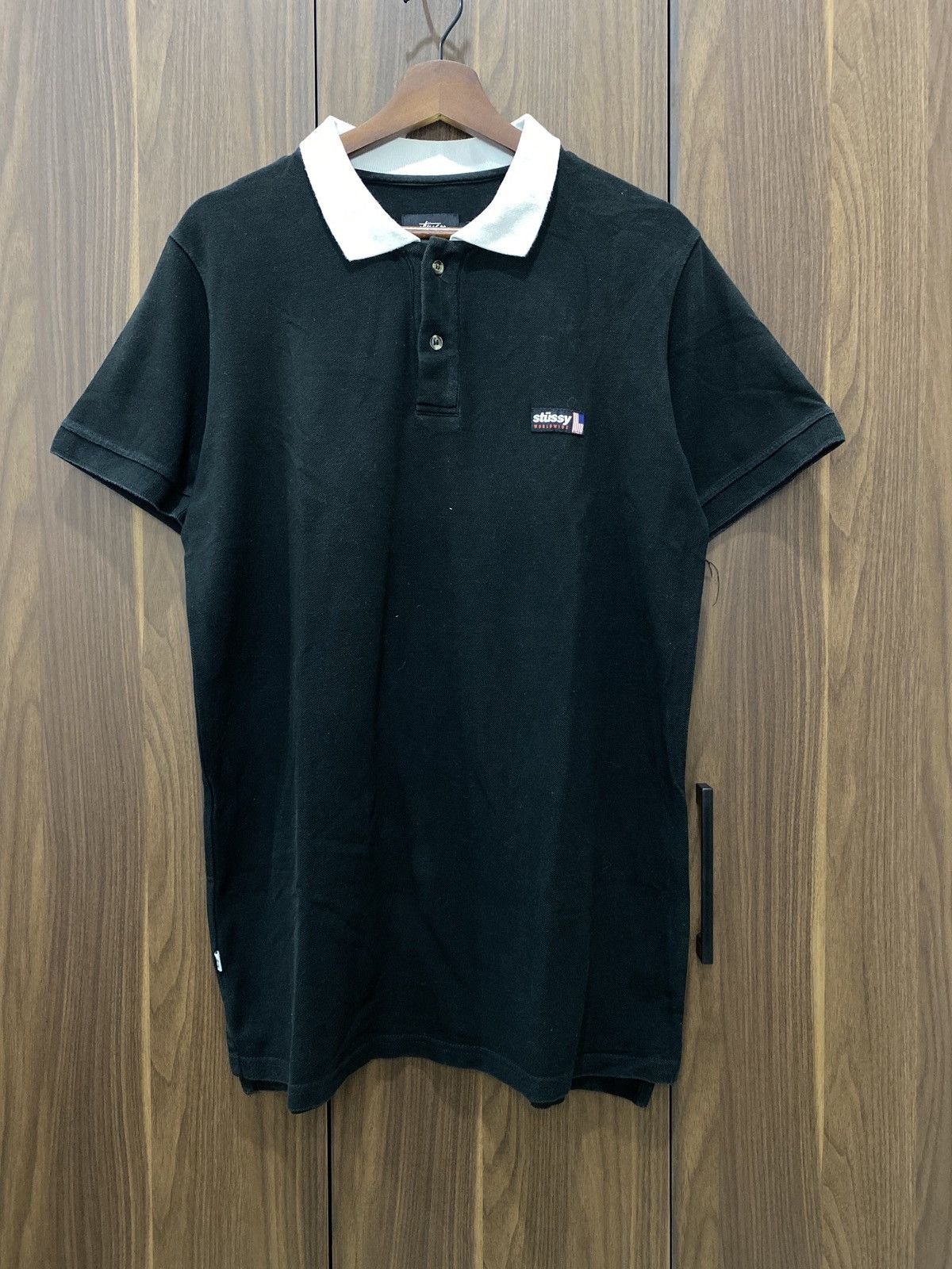 Stussy Stüssy Dark/Black Contrast Collar Polo Shirt l Size US S / EU 44-46 / 1 - 1 Thumbnail