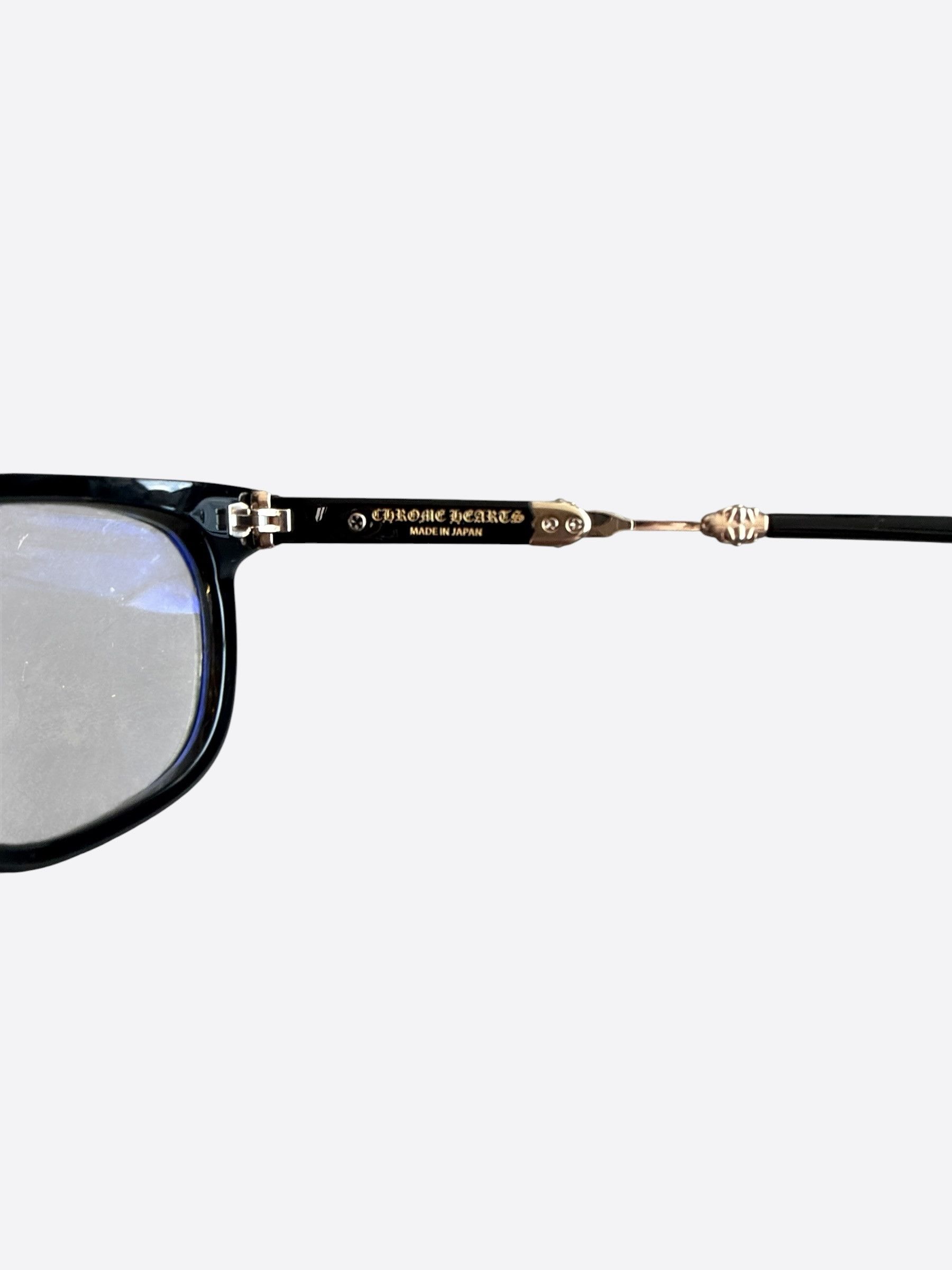 Chrome Hearts Chrome Hearts Black & Gold Duck Butter Glasses Size ONE SIZE - 5 Thumbnail