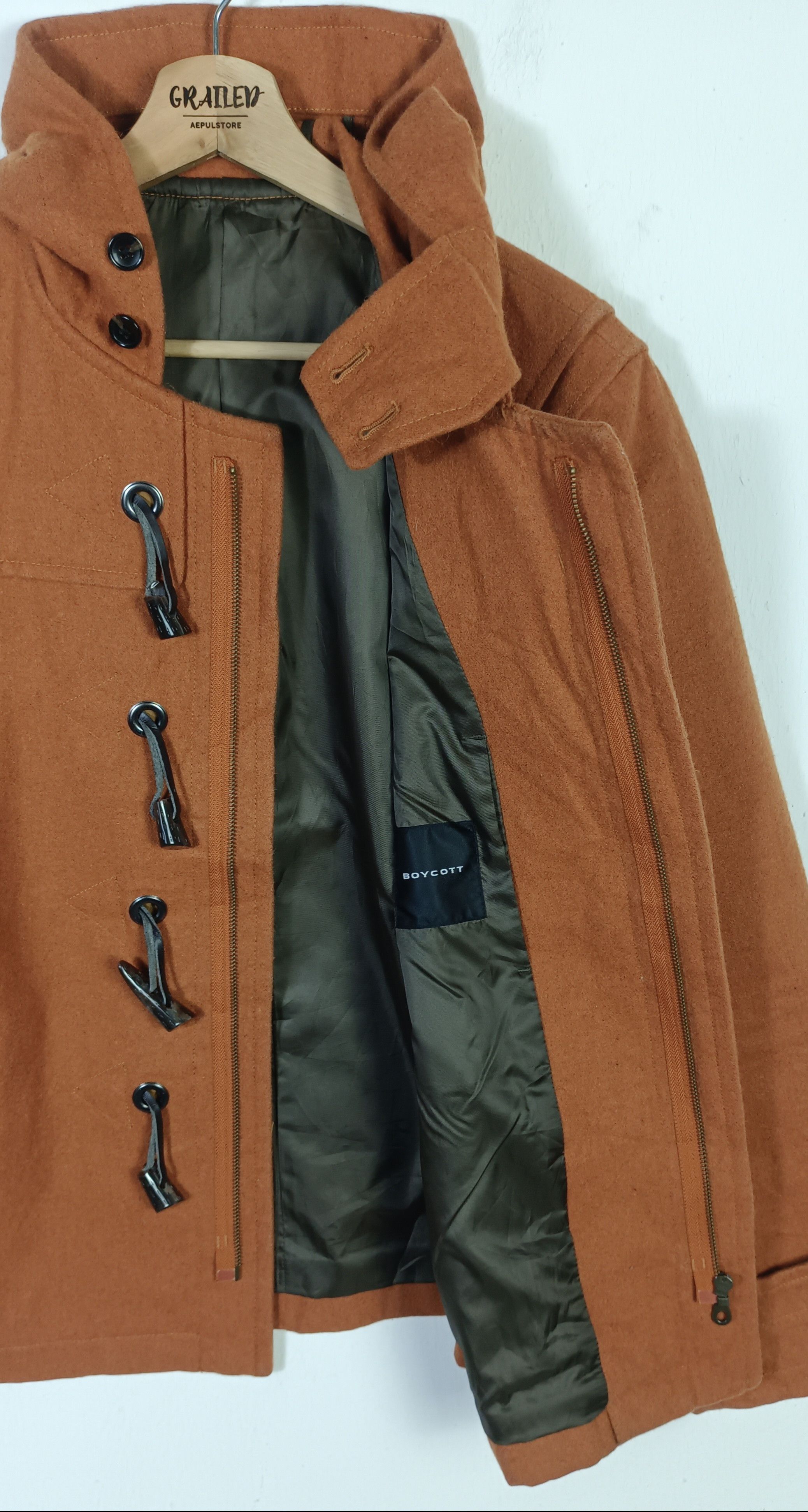 Boycott Vintage🇯🇵🔥 Boycott Duffle Coat Wool Jacket Size US L / EU 52-54 / 3 - 7 Thumbnail