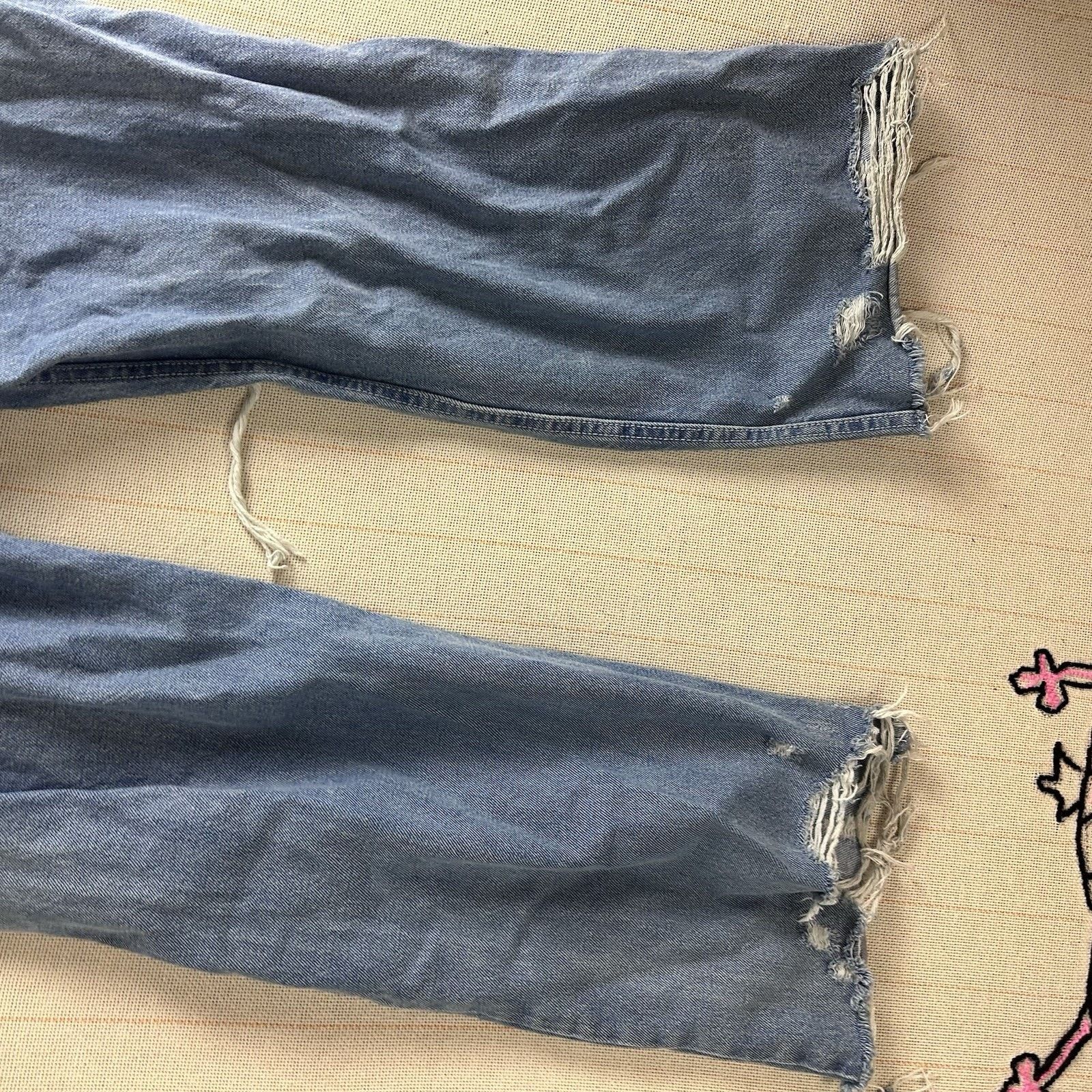 Bdg BDG Urban Outfitters Jeans Baggy Fit Destroyed Ripped Light Size 29" - 11 Thumbnail