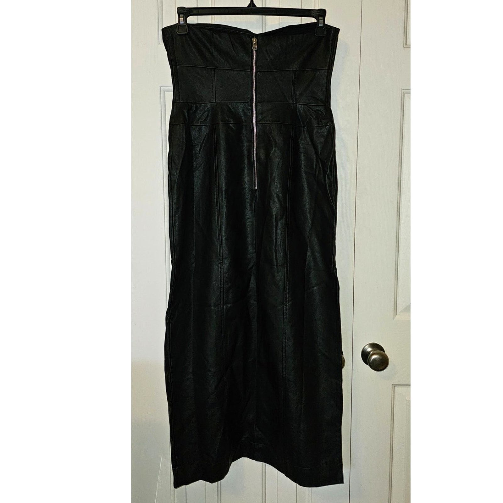 Free People New Free People Mira Dress FAUX LEATHER MIDI $168 SIZE 0 Size XS / US 0-2 / IT 36-38 - 7 Thumbnail