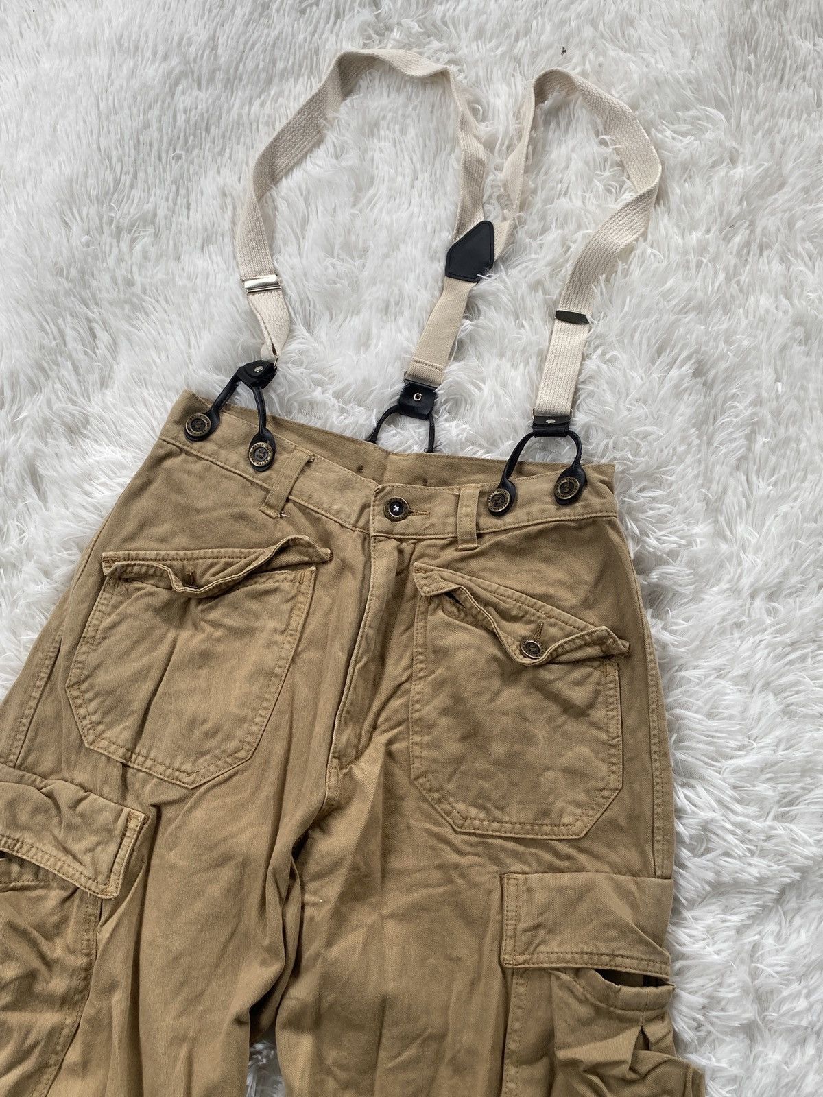 Japanese Brand 🔥BINDING NOW🔥Betty Smith brown parachute cargo pant rare Size US 26 / EU 42 - 5 Thumbnail