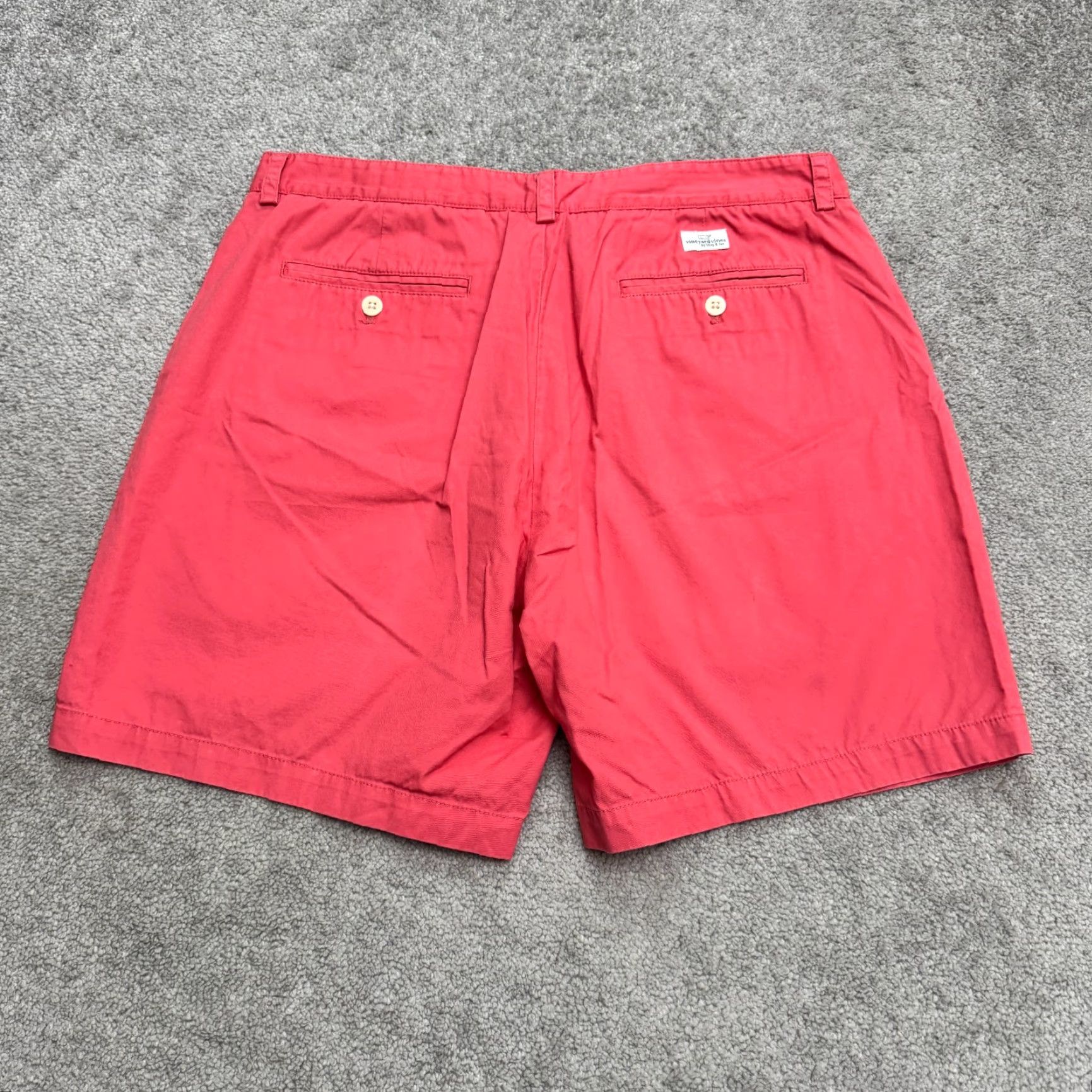 Vineyard Vines Vineyard Vines Pink Cotton Twill Chino Shorts Mens 36 Flat Front Casual Preppy Size US 36 / EU 52 - 2 Thumbnail