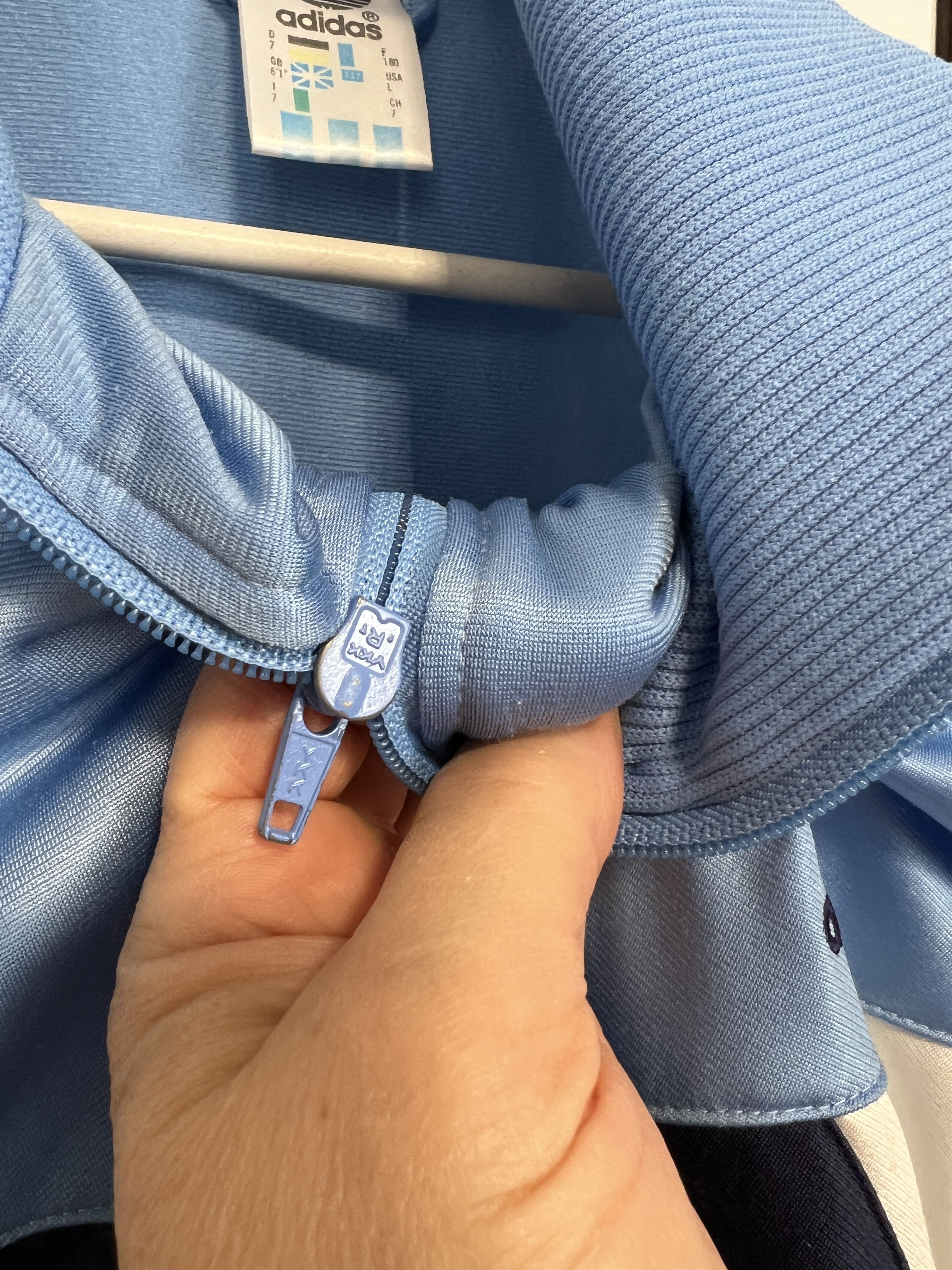 Adidas Vintage 90's White Blue Jacket Rare Track Top Y2K Hype Size US L / EU 52-54 / 3 - 4 Thumbnail