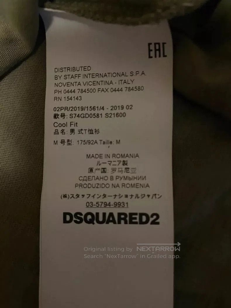 Dsquared2 Dsquared2 Washed Green Graphic T. Size US M / EU 48-50 / 2 - 4 Thumbnail