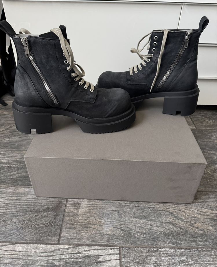 Rick Owens Black Low Army Bogun Boots brand new Size US 13 / EU 46 - 4 Thumbnail