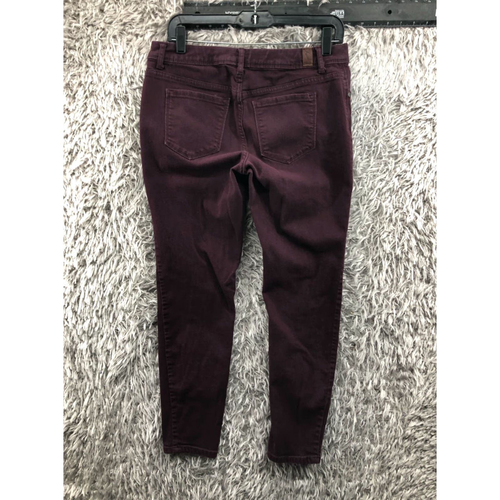 Vintage Simply Vera Vera Wang Skinny Ankle Pants Womens Size 6 Plum Maroon Size 28" / US 6 / IT 42 - 5 Thumbnail