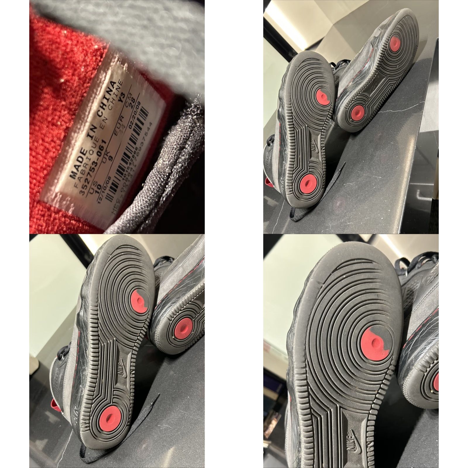 Nike VINTAGE Air Jordan 10 Fusion Charcoal Size 9 Mens Nike Retro Black Red AF1 352753-061 Sneaker Mens Size US 9 / EU 42 - 9 Thumbnail