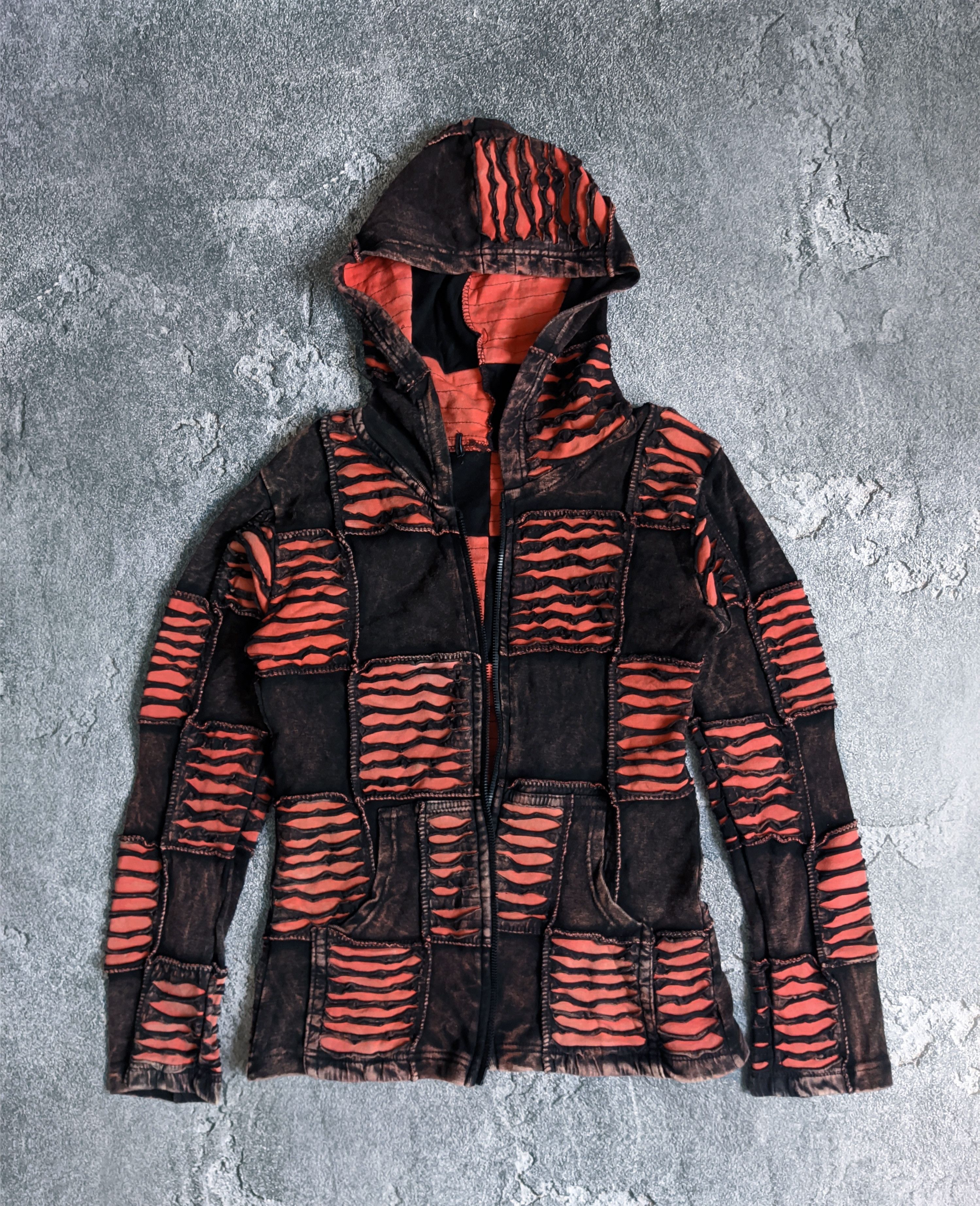 Japanese Brand Patchwork hoodie japanese vintage avant garde gothic Size S / US 4 / IT 40 - 1 Thumbnail