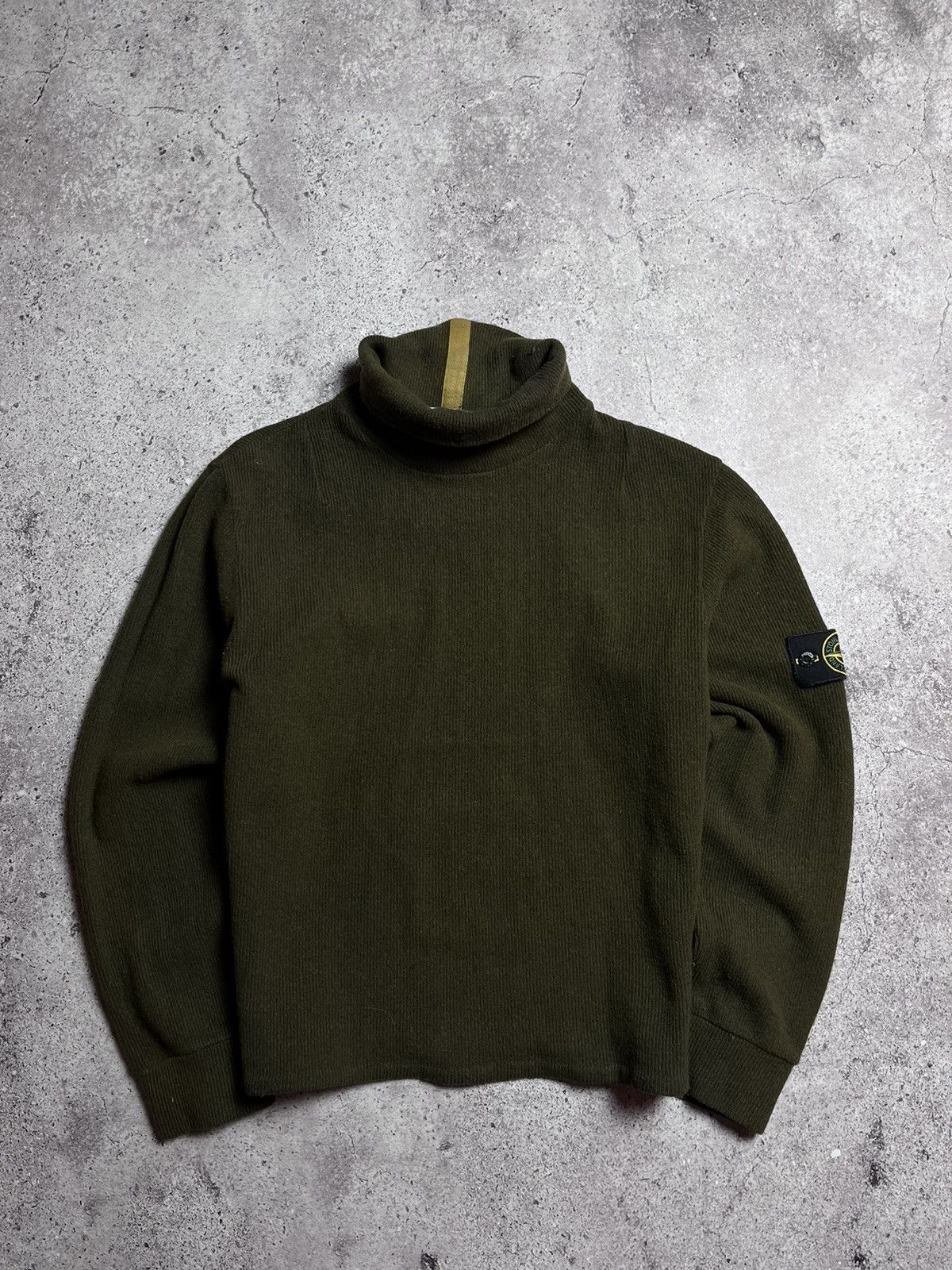 image of Italian Designers x Stone Island Vintage Stone Island Sweater Size L Men’S Dark Green, Men's